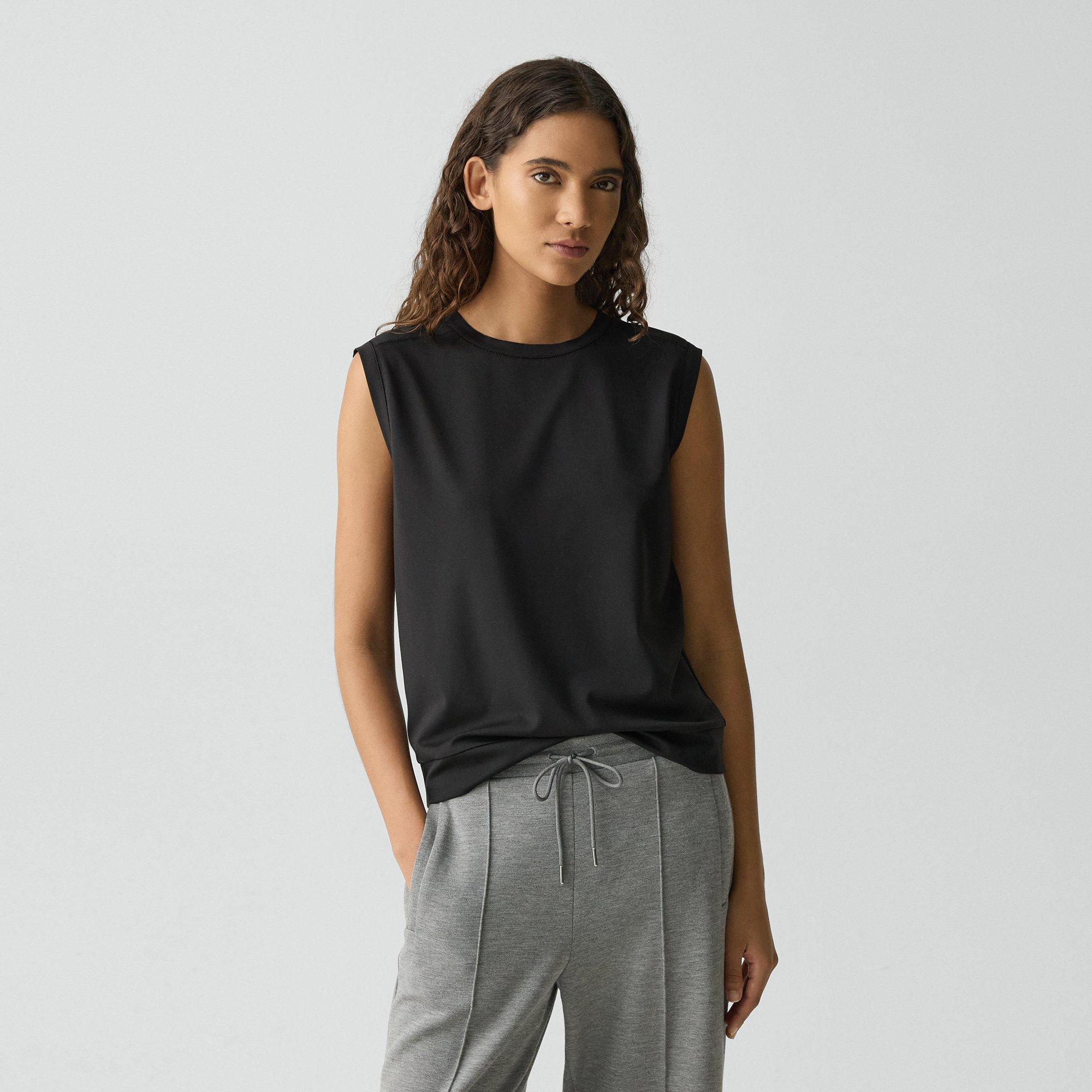 Cut-Off Tee in Interlock Knit