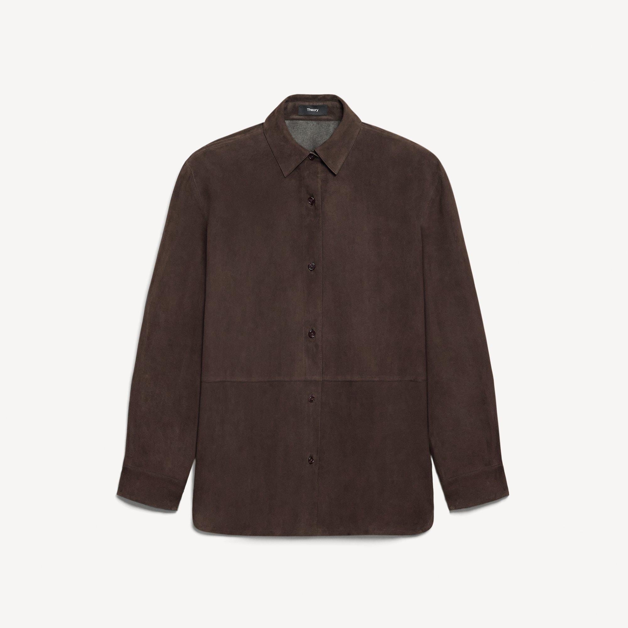 Classic Menswear Shirt in Suede