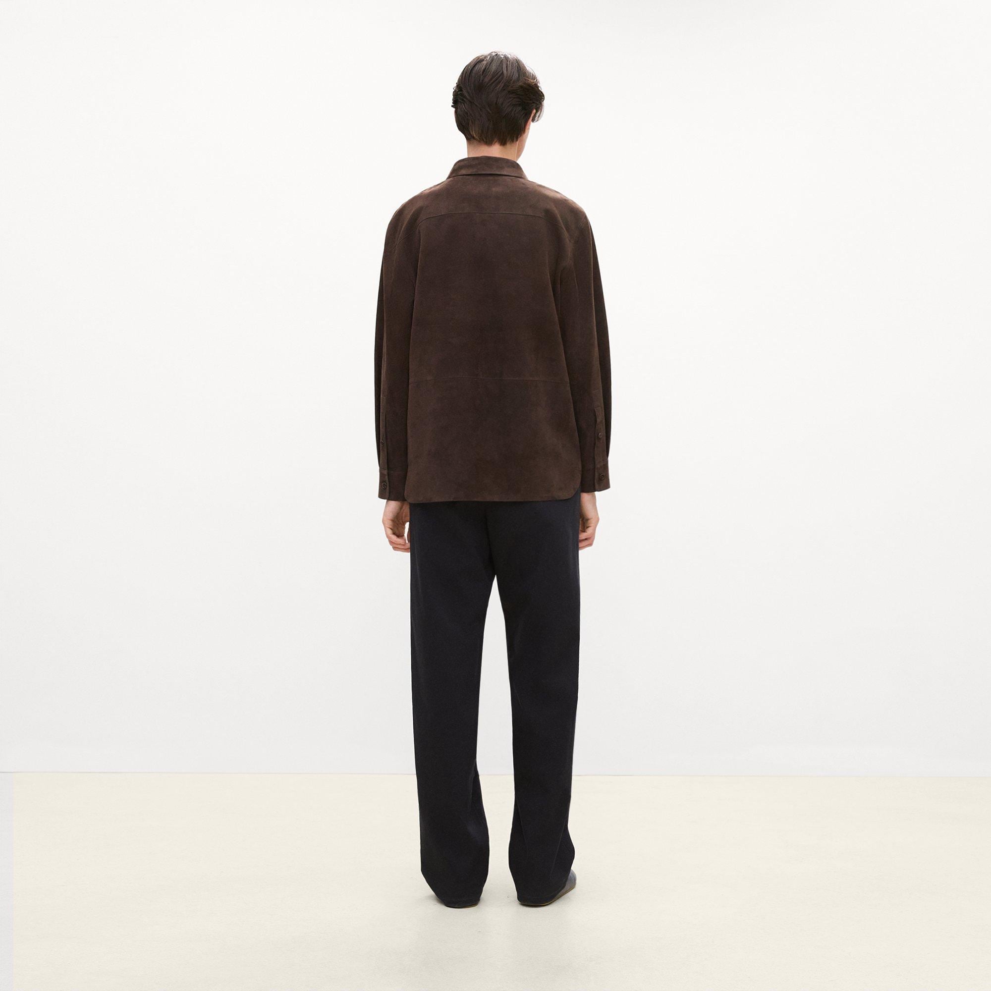 Classic Menswear Shirt in Suede