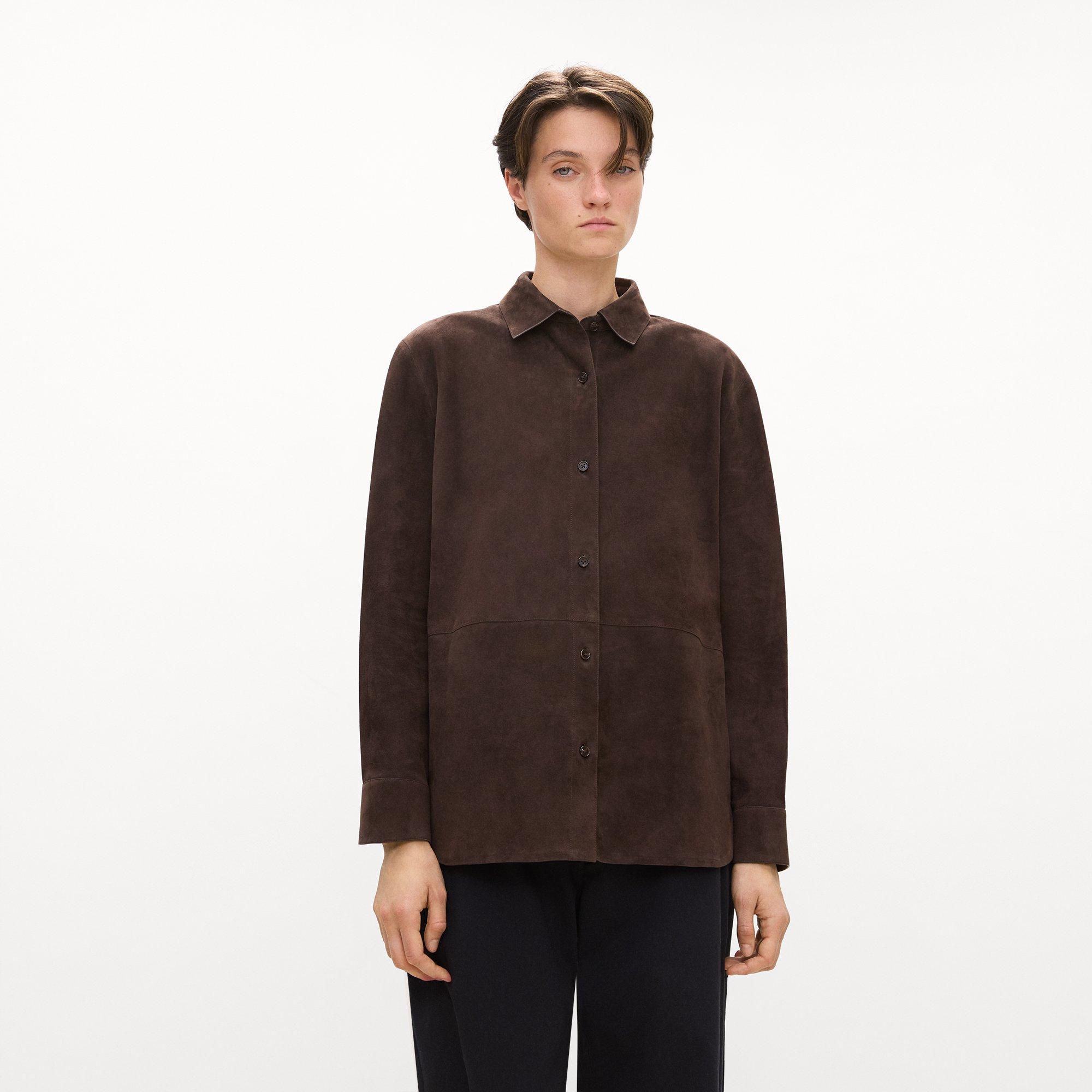 Classic Menswear Shirt in Suede