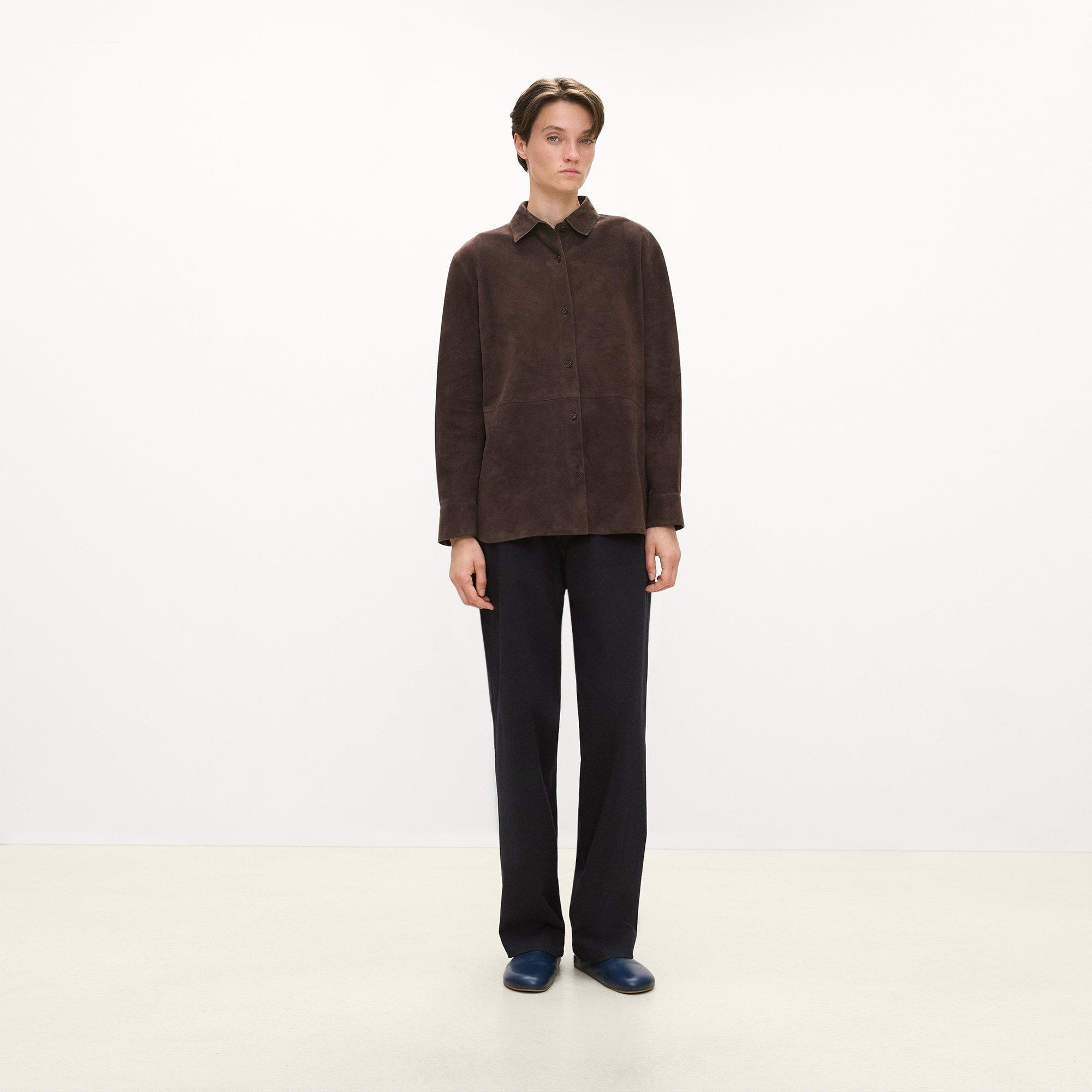 Classic Menswear Shirt in Suede