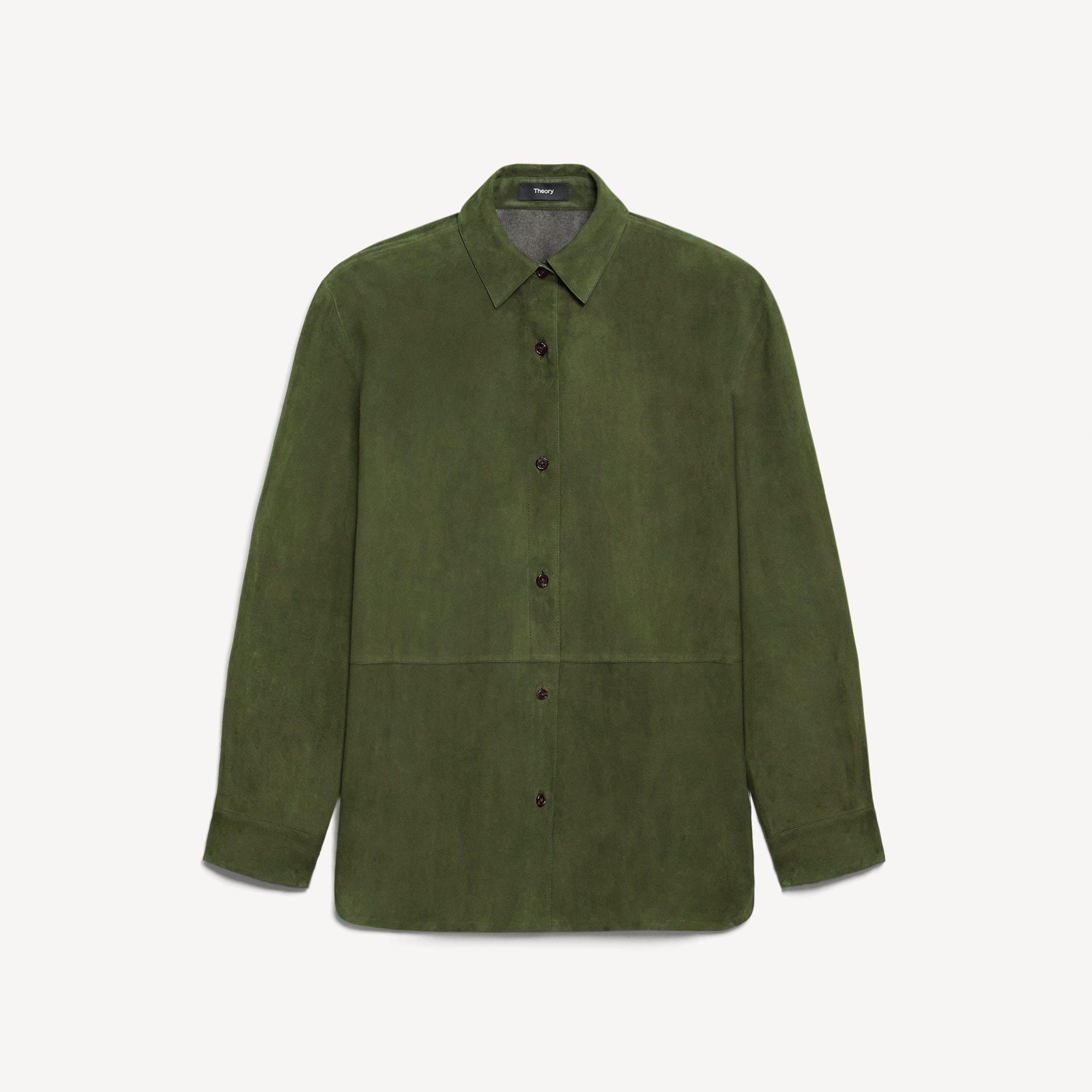 Classic Menswear Shirt in Suede