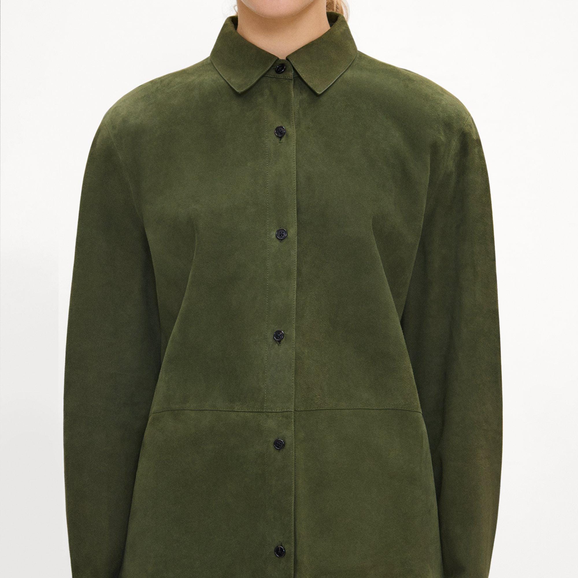 Classic Menswear Shirt in Suede