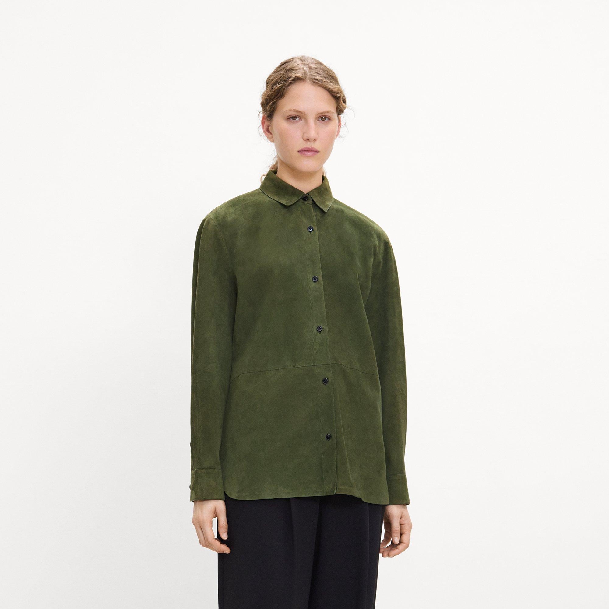 Classic Menswear Shirt in Suede