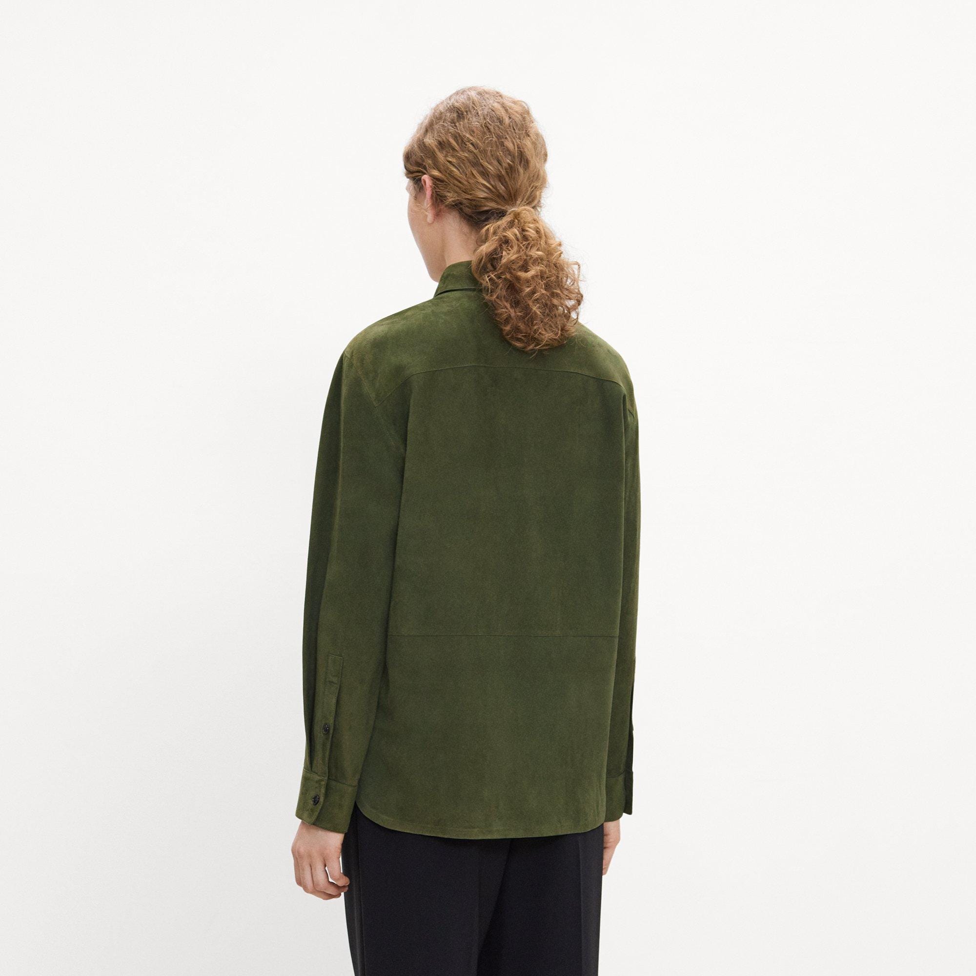 Classic Menswear Shirt in Suede