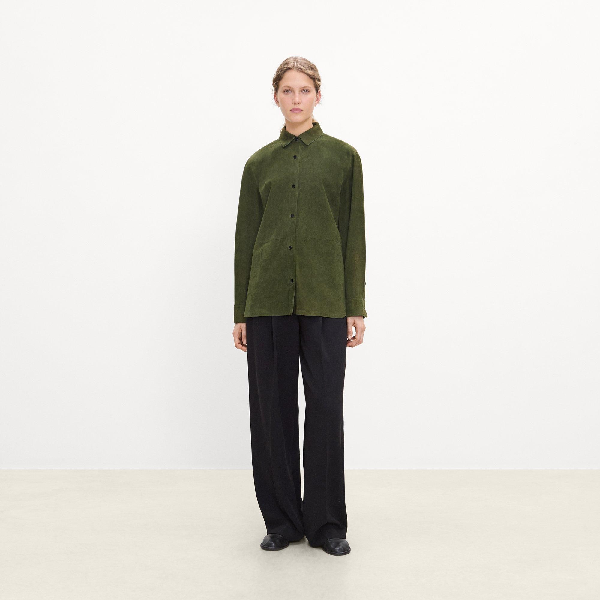 Classic Menswear Shirt in Suede
