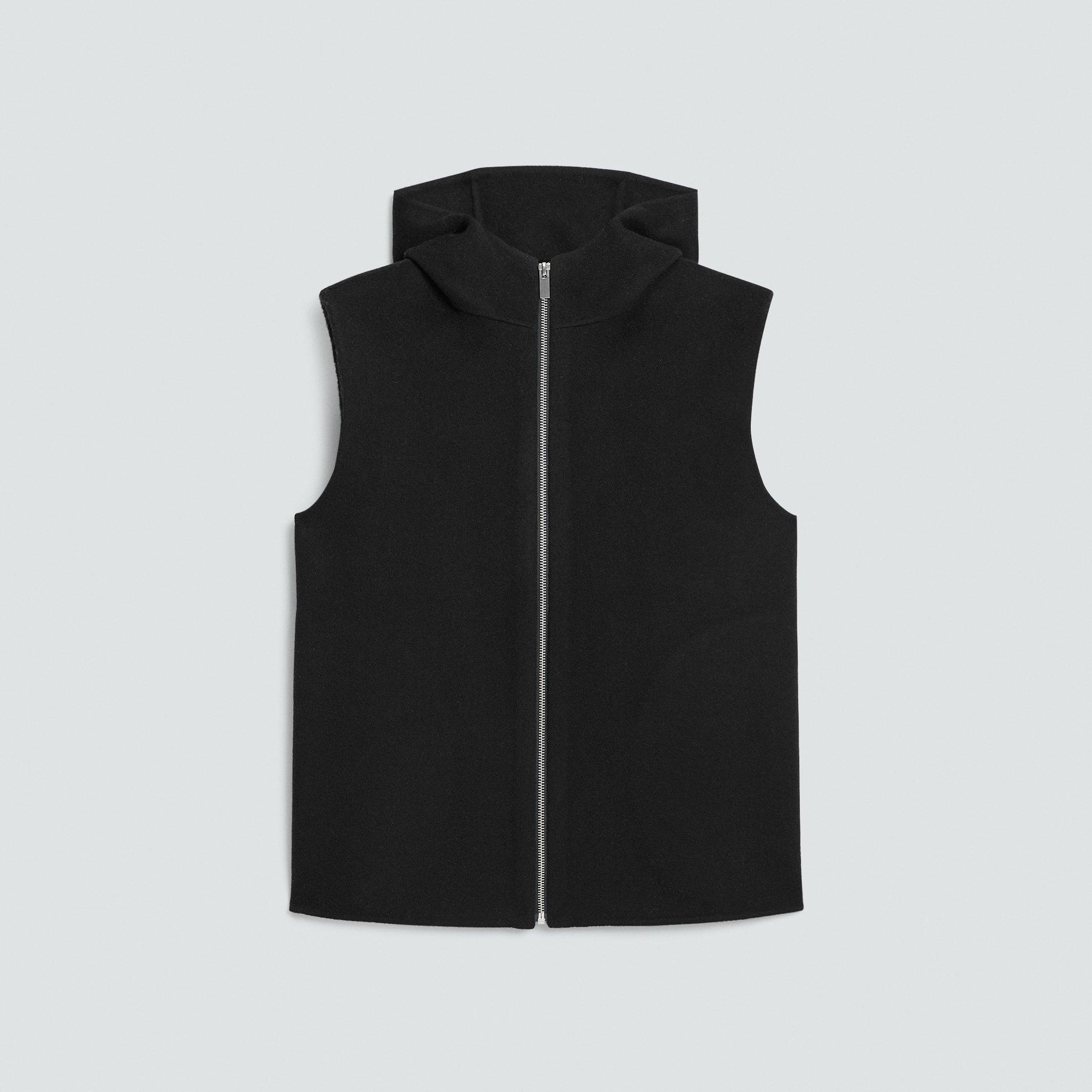 Women's Wool-Cashmere Hooded Vest in Hickory Melange | Theory