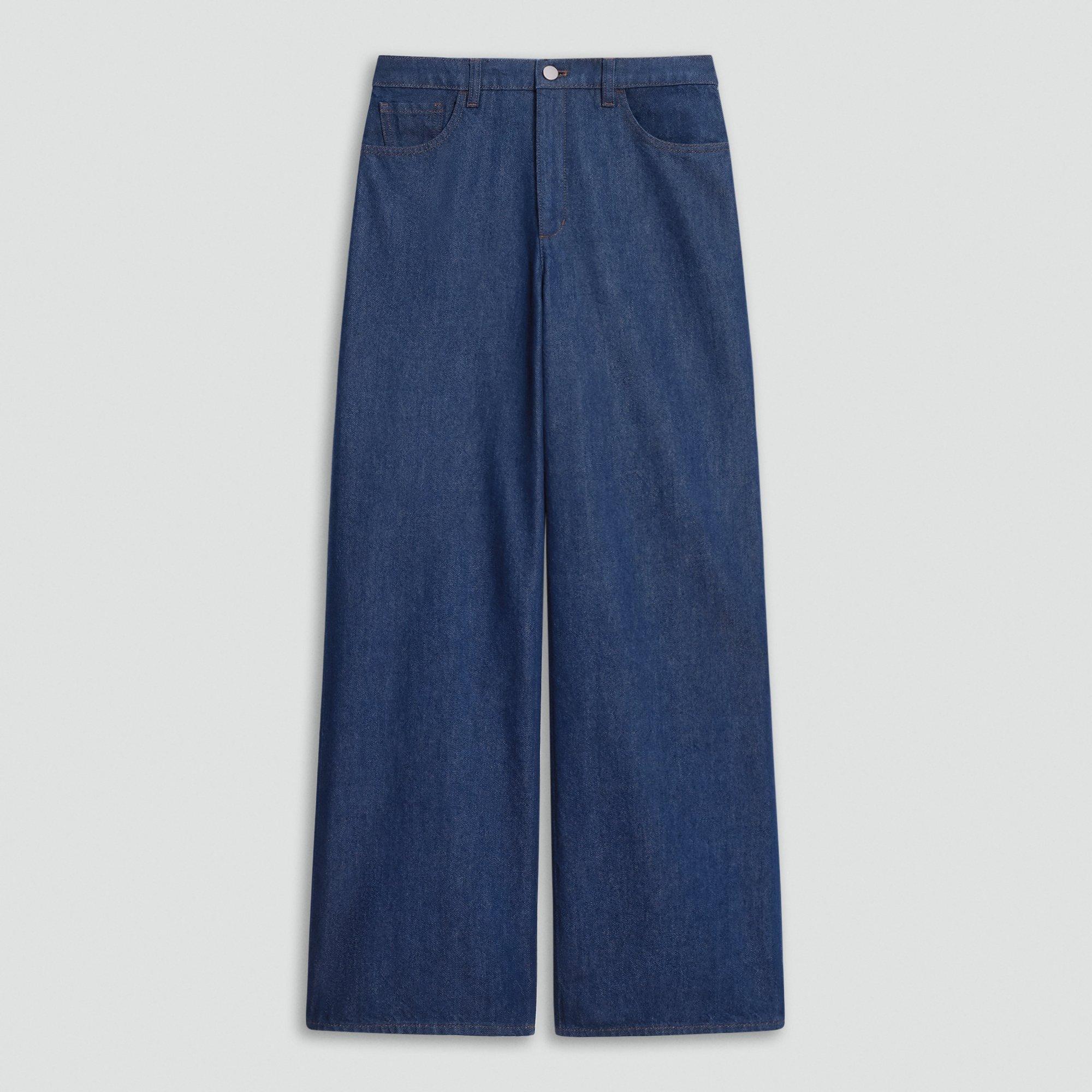 Relaxed Denim Straight-Leg Five-Pocket Pant | Theory