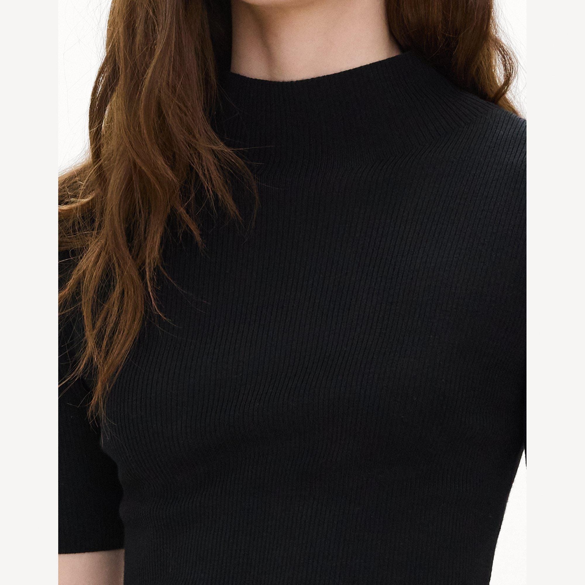 Leenda Mock Neck Sweater in Regal Wool