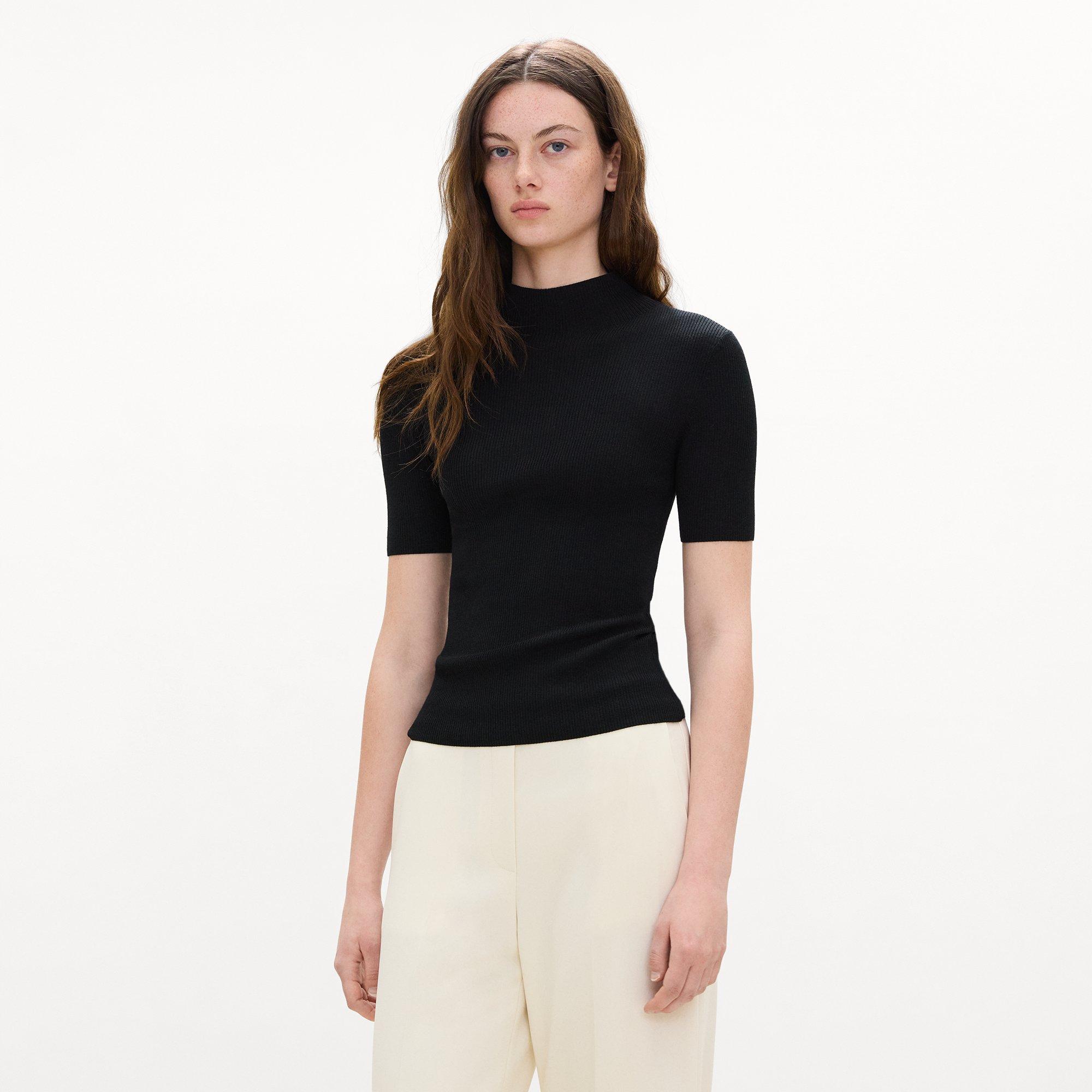 Leenda Mock Neck Sweater in Regal Wool