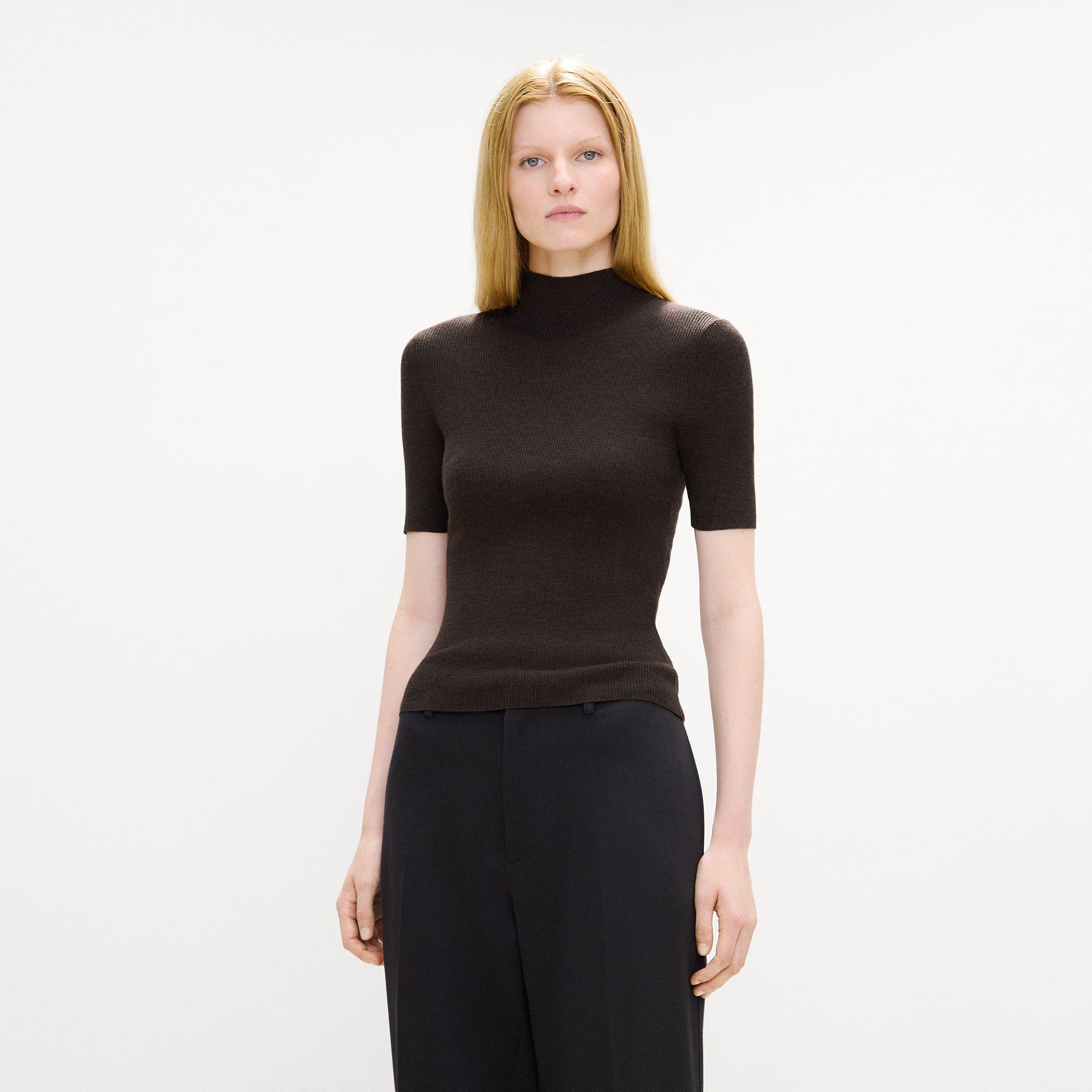 Leenda Mock Neck Sweater in Regal Wool