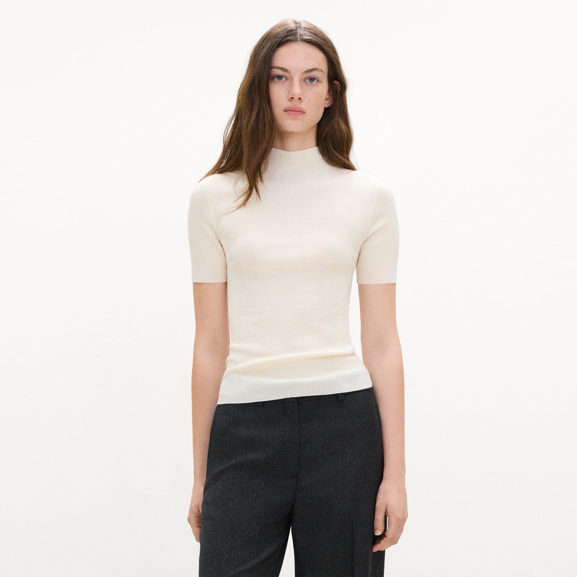 Leenda Mock Neck Sweater in Regal Wool