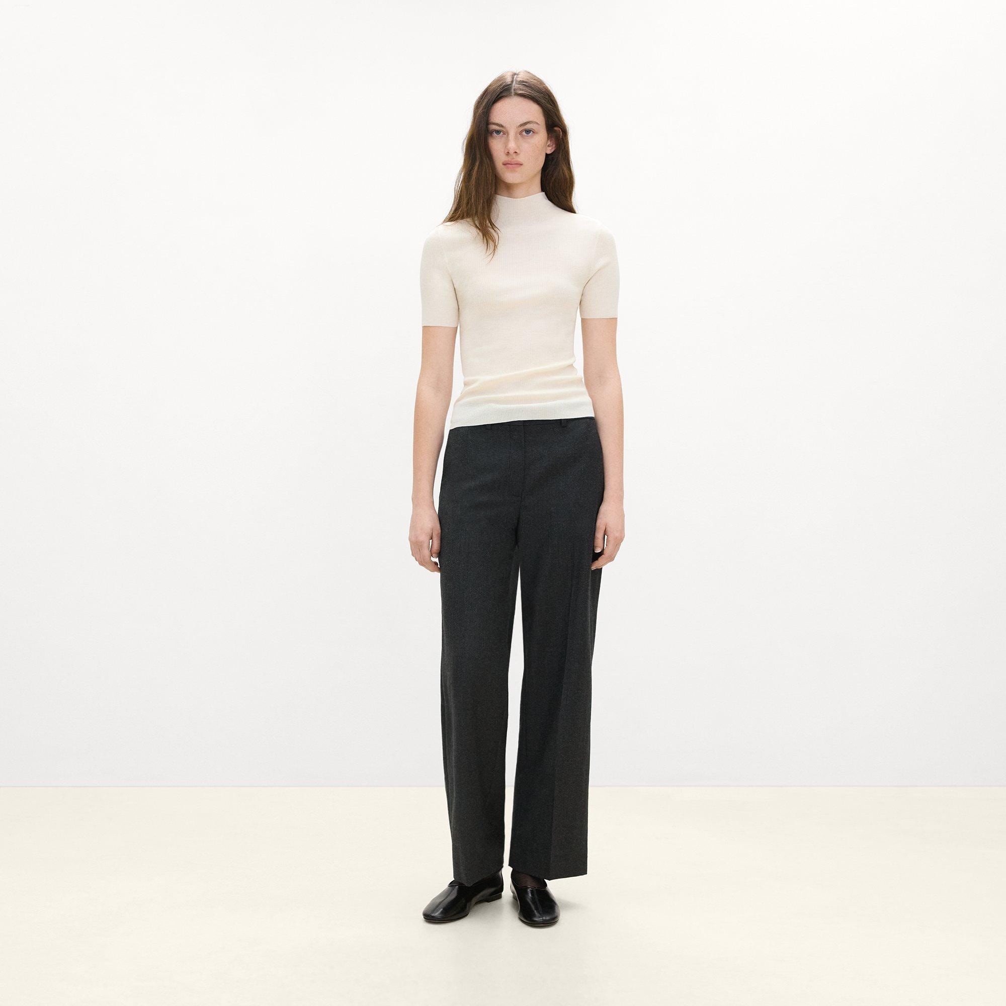 Leenda Mock Neck Sweater in Regal Wool