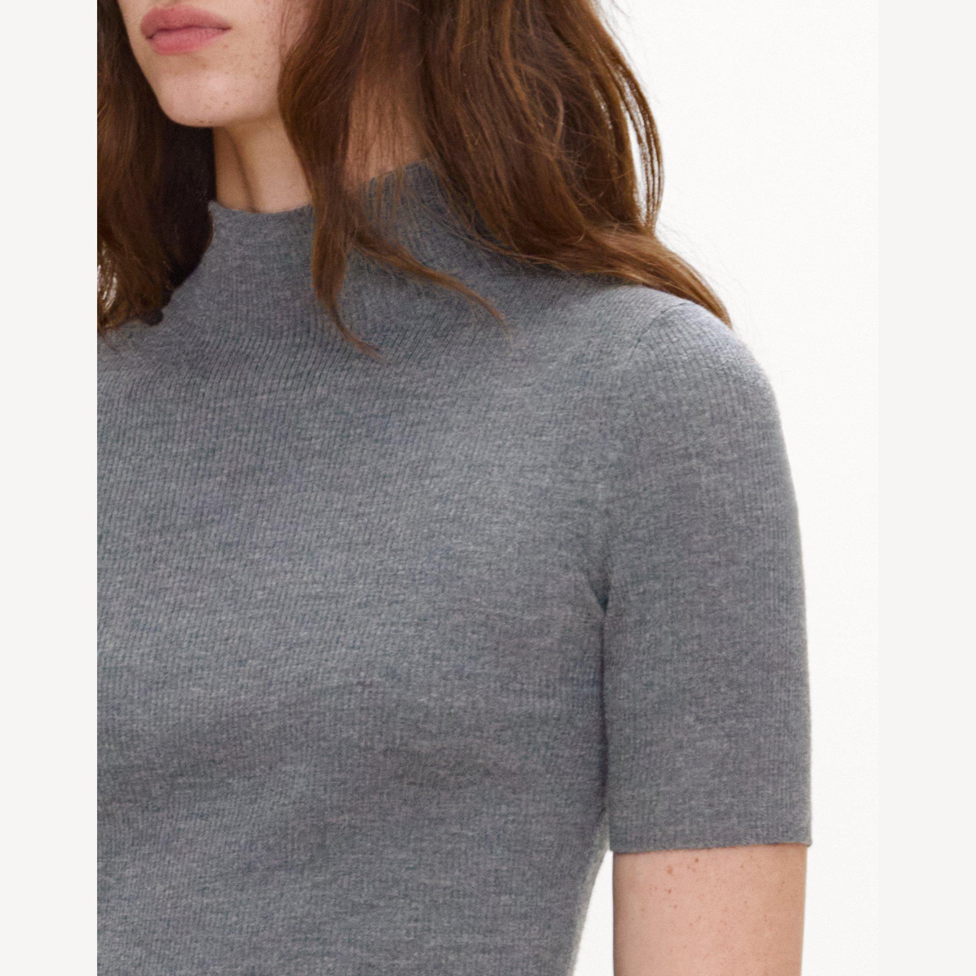 Leenda Mock Neck Sweater in Regal Wool