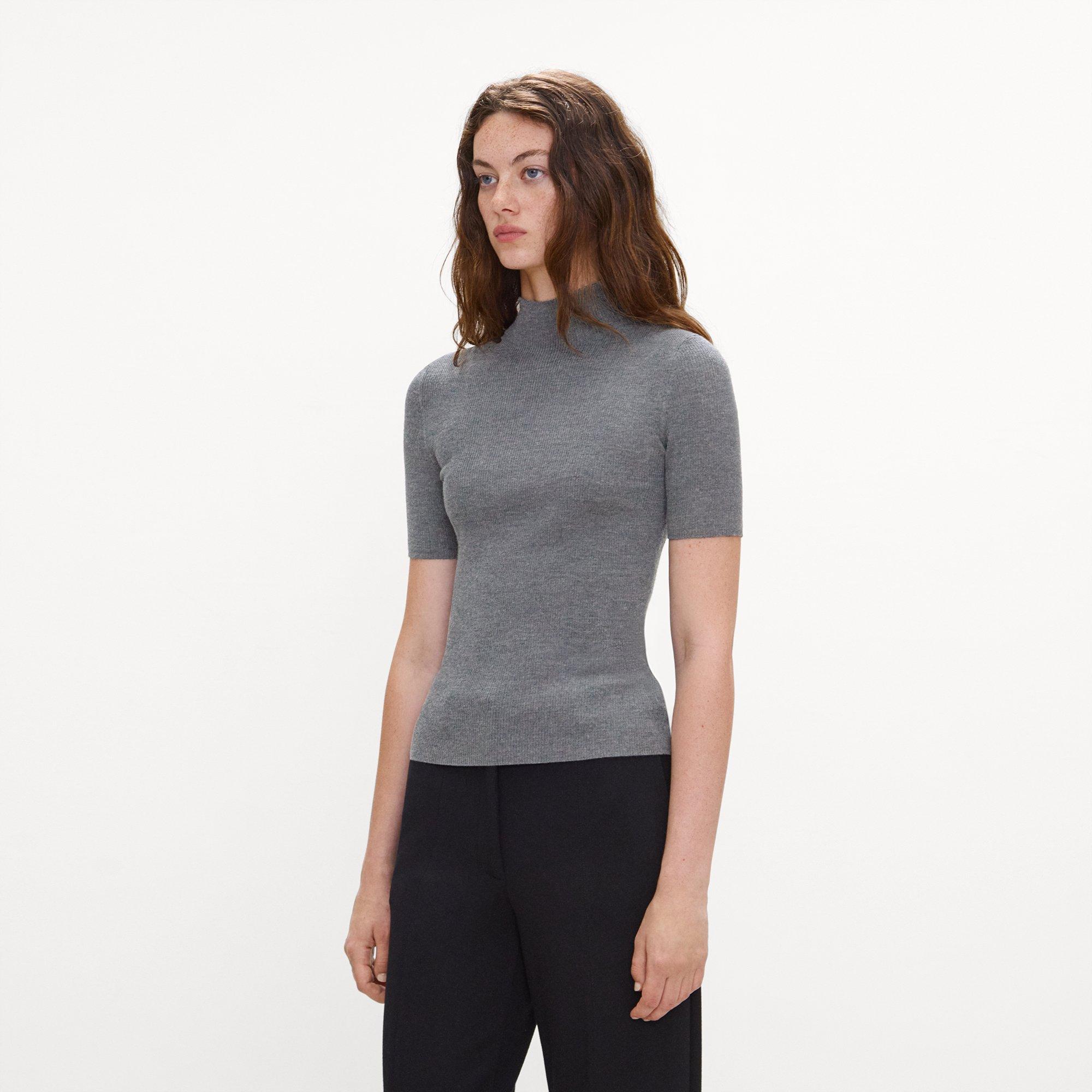 Leenda Mock Neck Sweater in Regal Wool