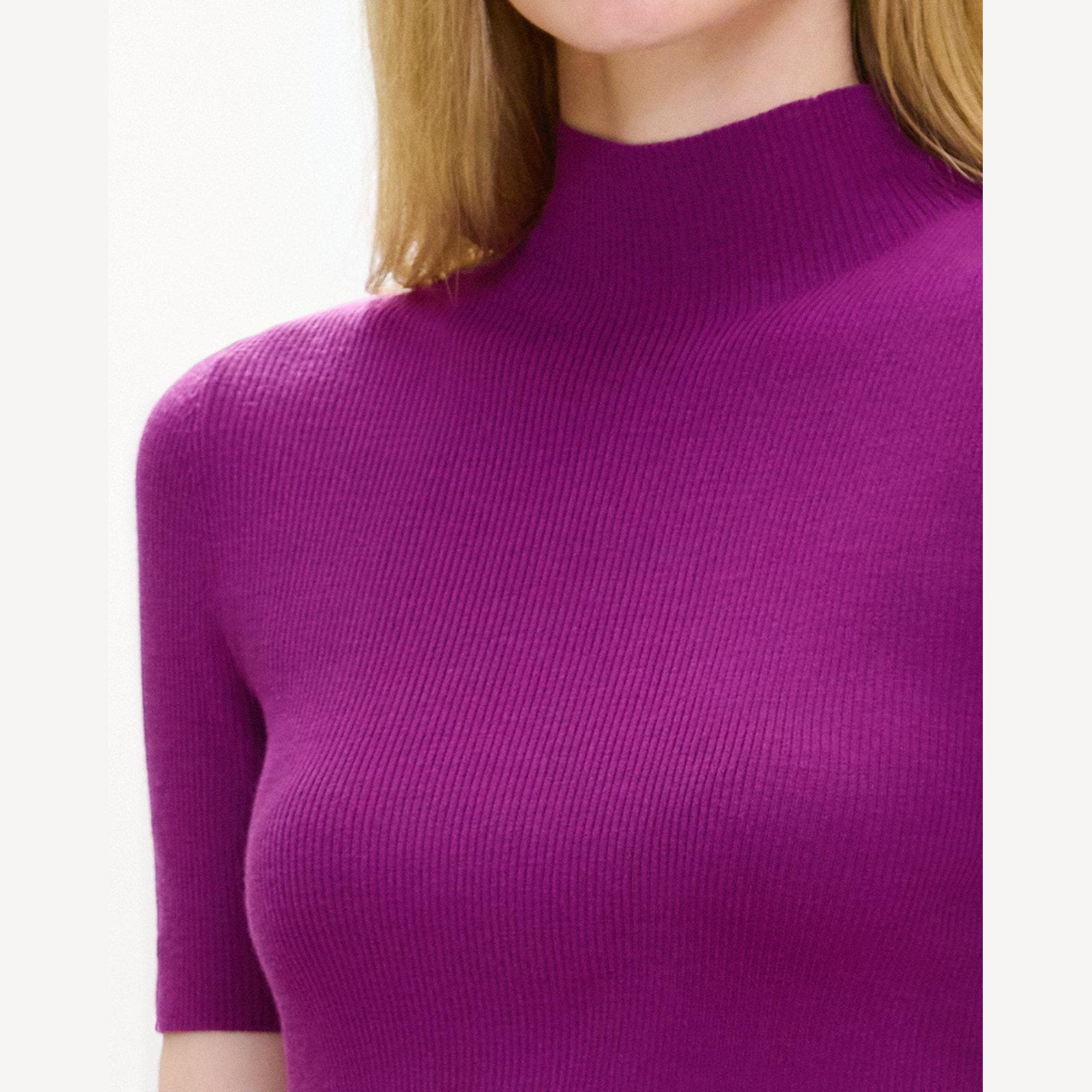 Leenda Mock Neck Sweater in Regal Wool
