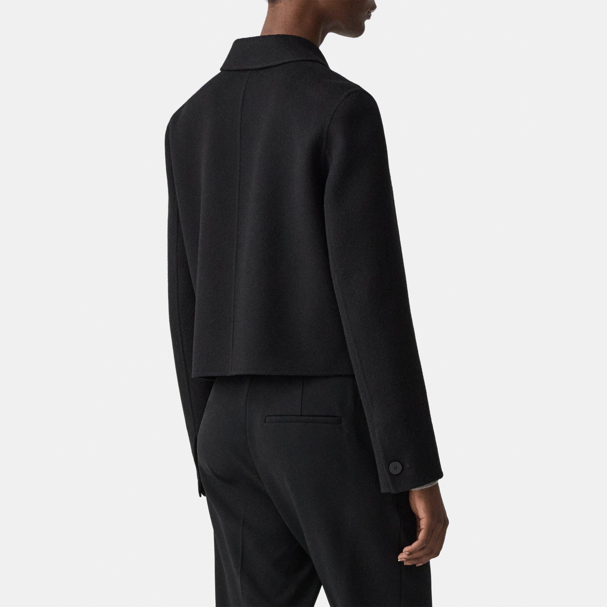 Clean Flap Jacket in Double-Face Wool-Cashmere