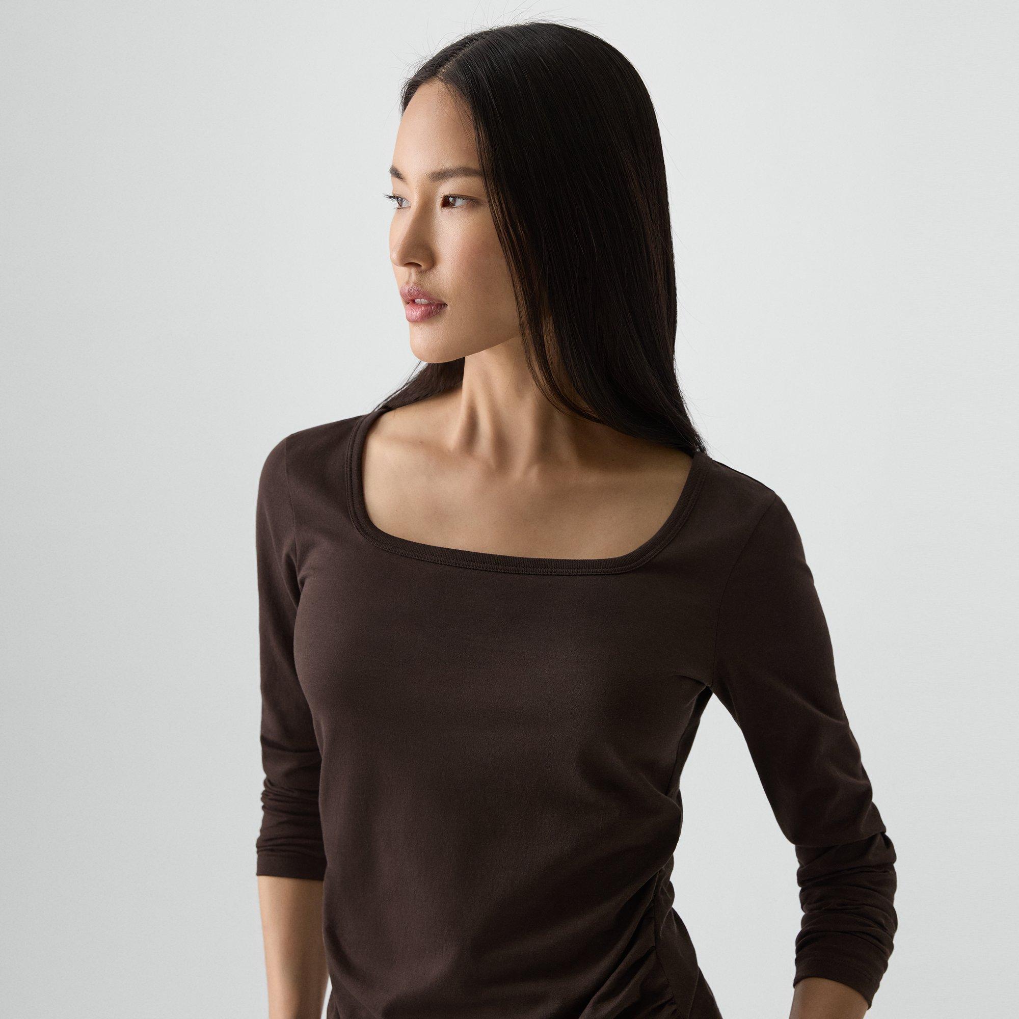 Square Neck Tee in Organic Cotton