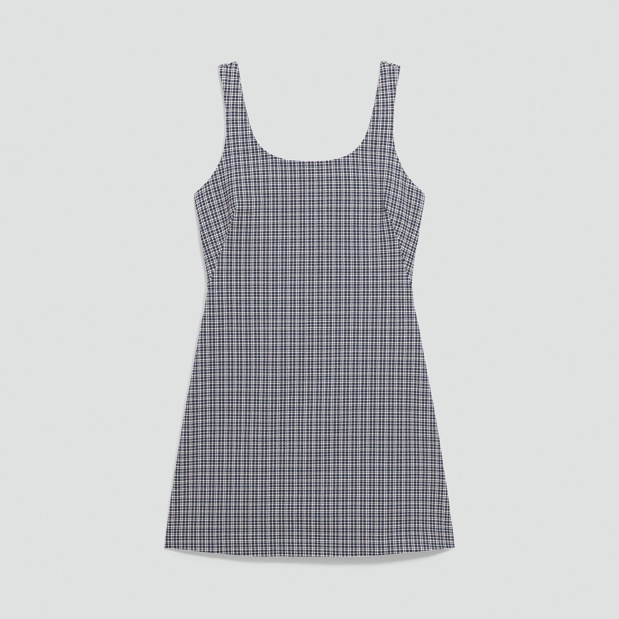 Tank Mini Dress in Plaid Knit