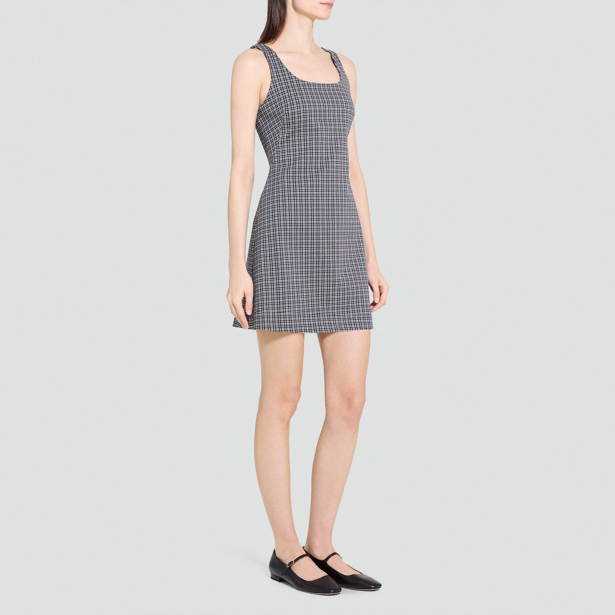 Tank Mini Dress in Plaid Knit