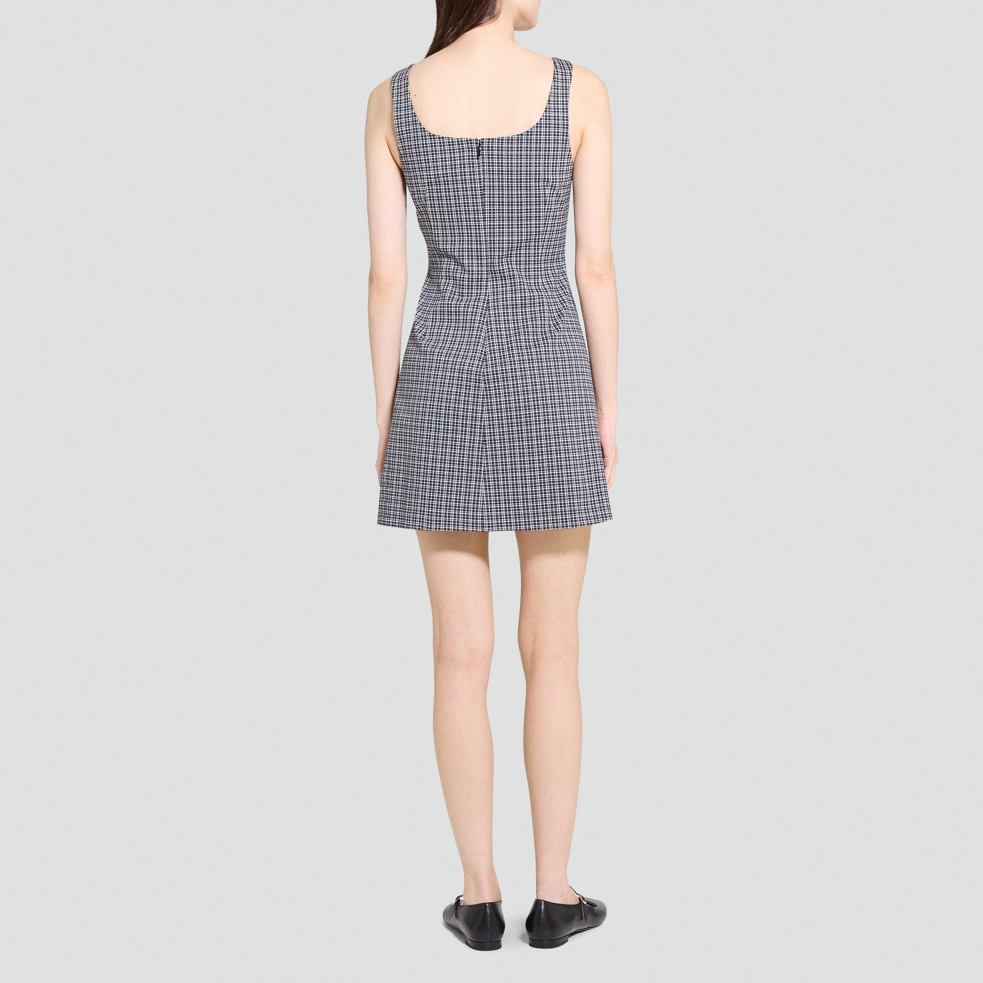 Tank Mini Dress in Plaid Knit