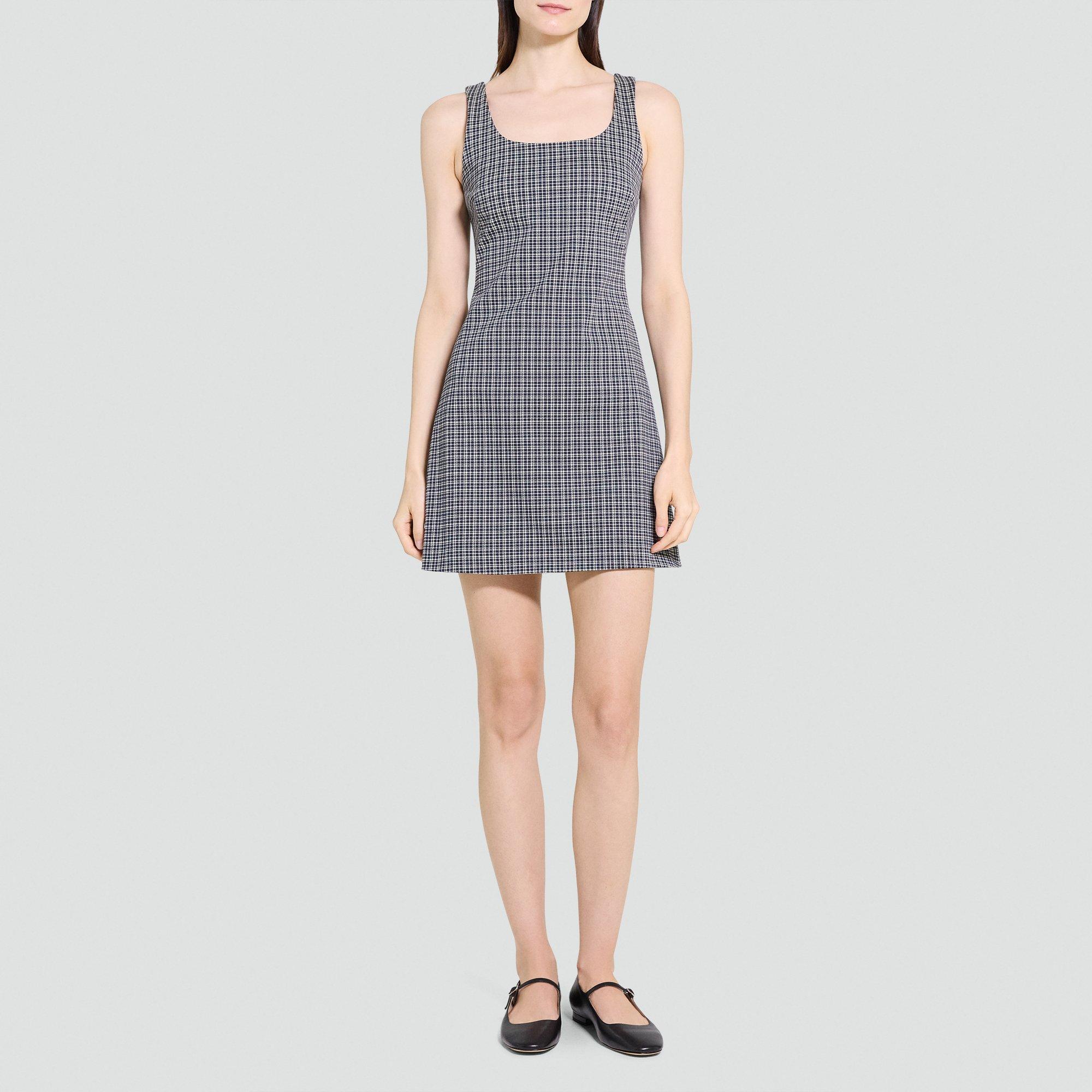 Tank Mini Dress in Plaid Knit