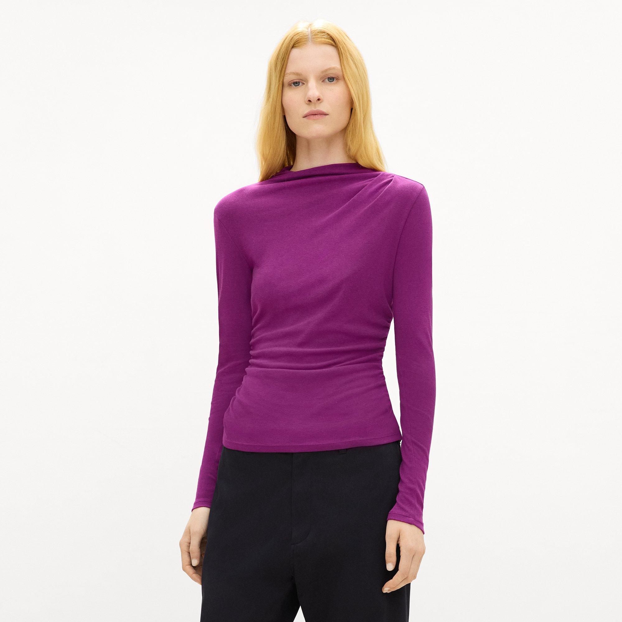 Mock Neck Top in Soft Rib