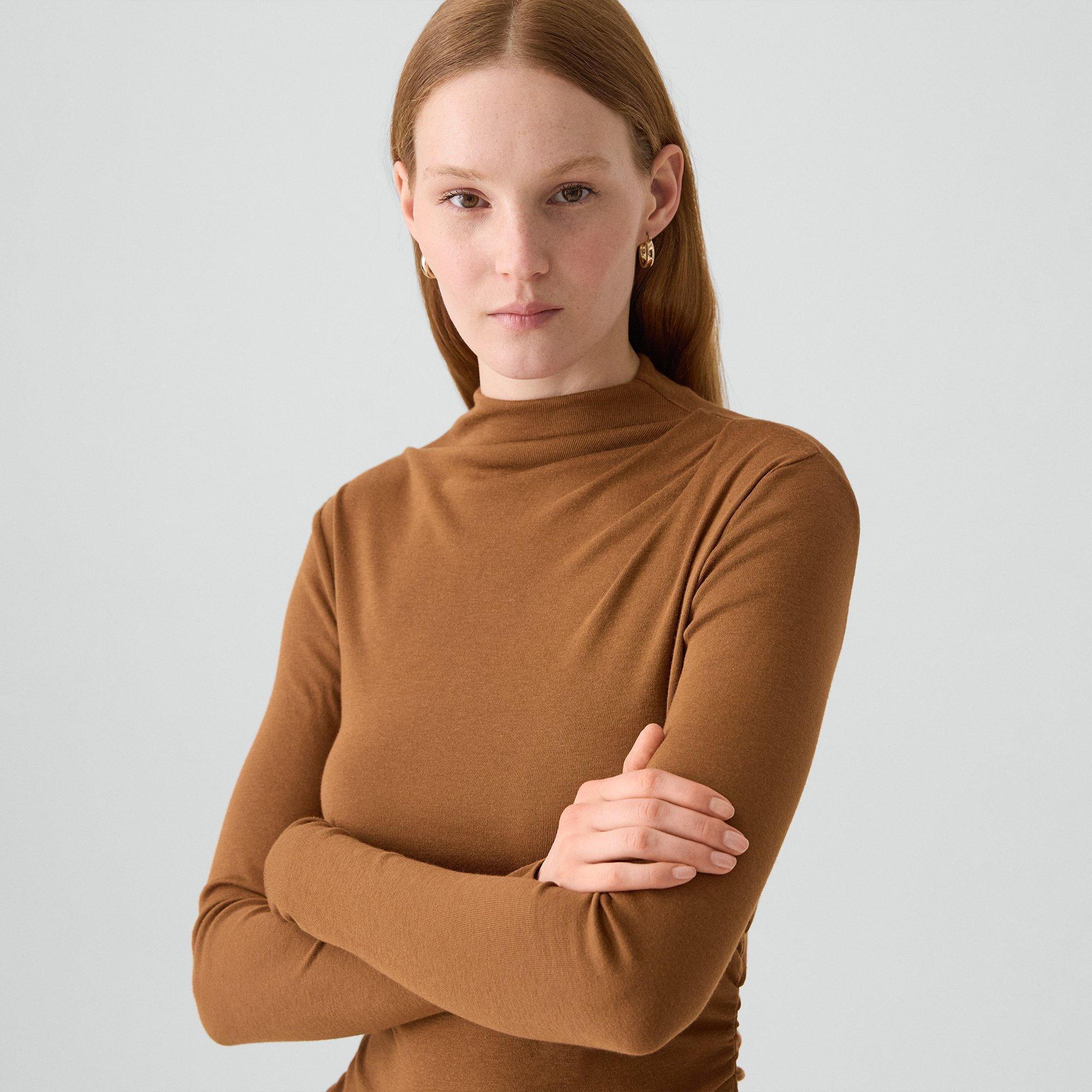 Mock Neck Top in Soft Rib
