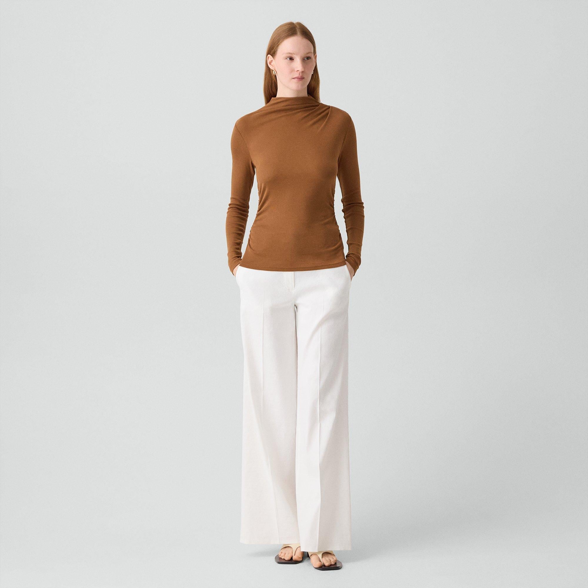 Mock Neck Top in Soft Rib