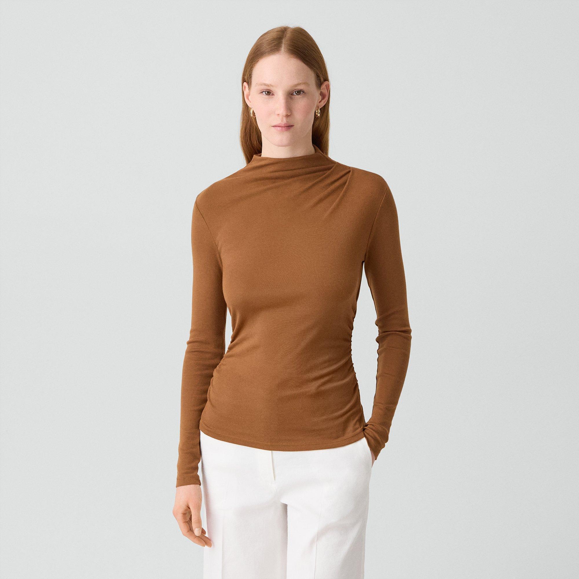 Mock Neck Top in Soft Rib