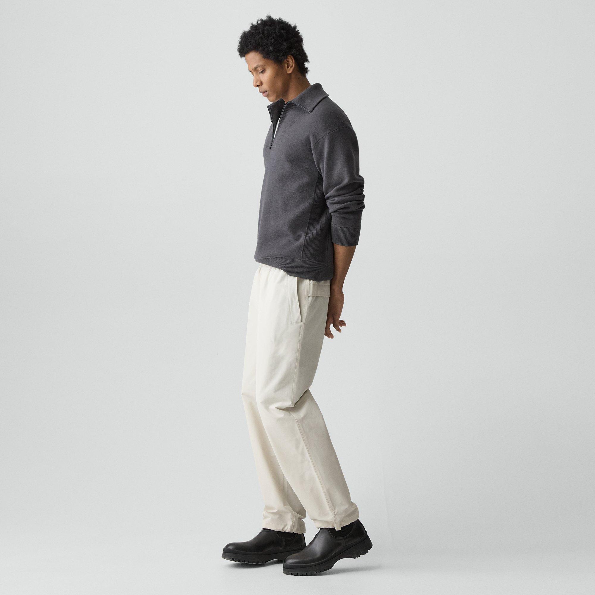 Drawstring Pull-On Pant in Organic Cotton-Blend