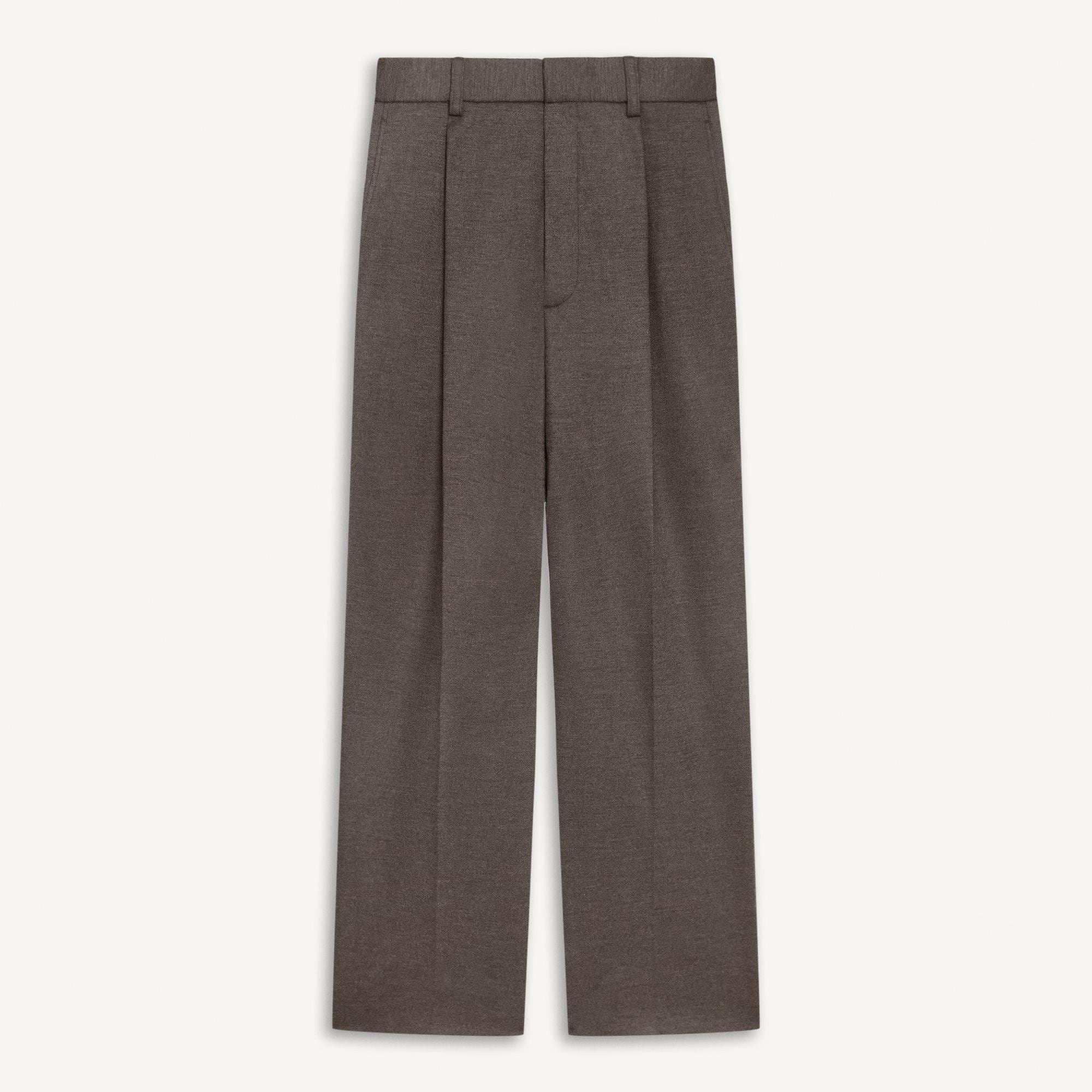 Relaxed Pleat Pant in Wool-Blend Knit