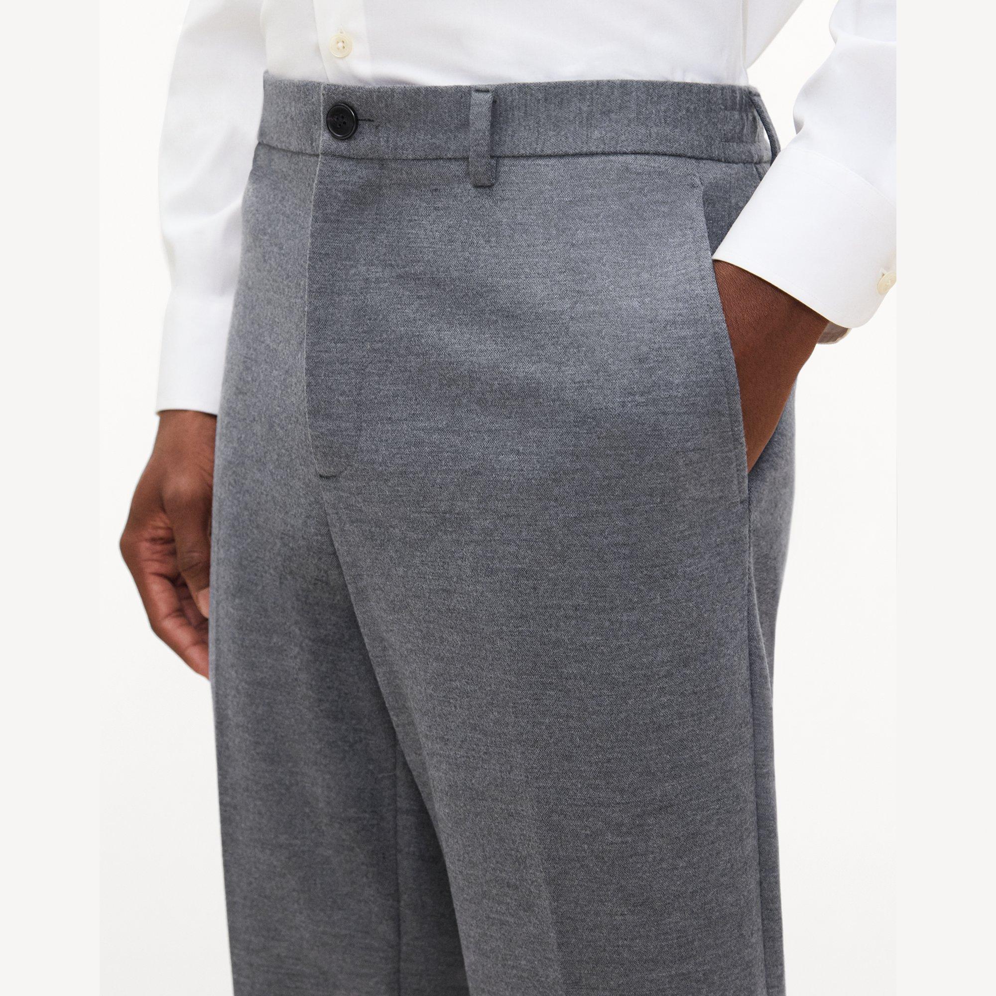 Zaine Drawstring Trousers in Wool-Blend Knit