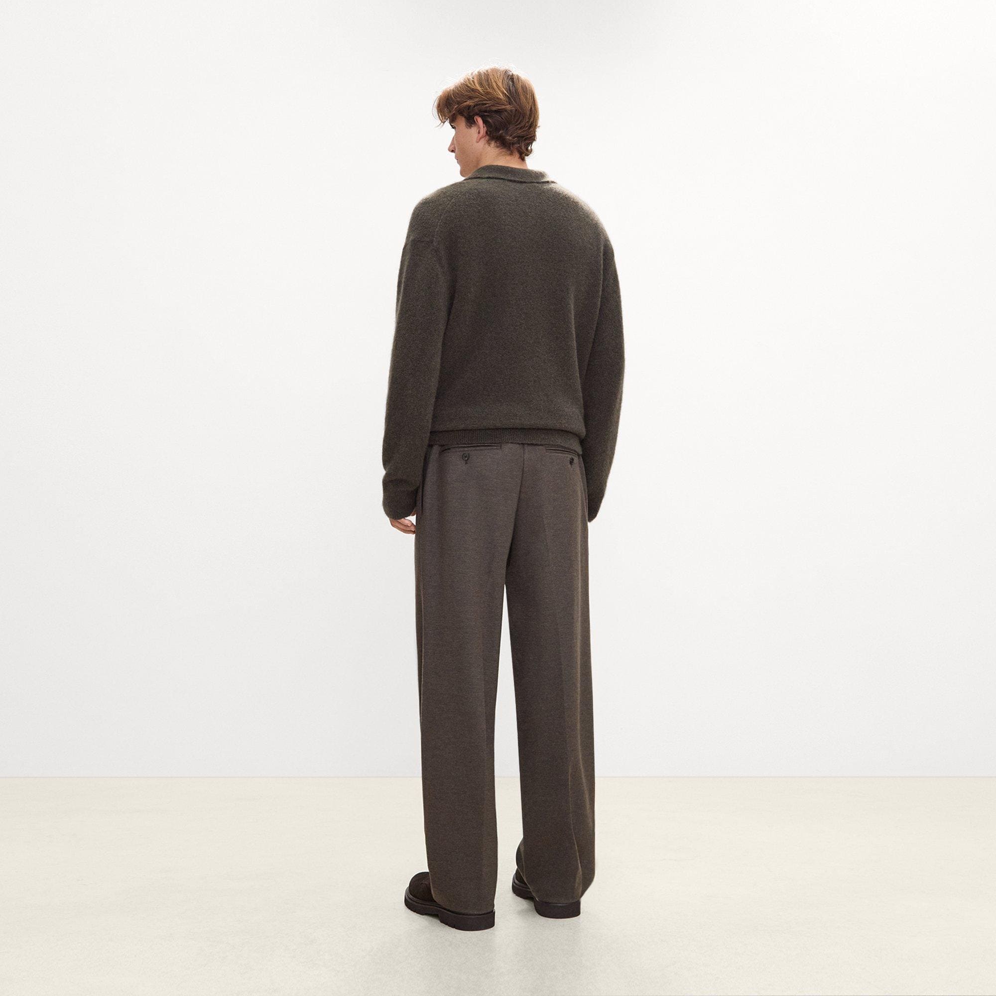 Zaine Drawstring Pant in Wool-Blend Knit