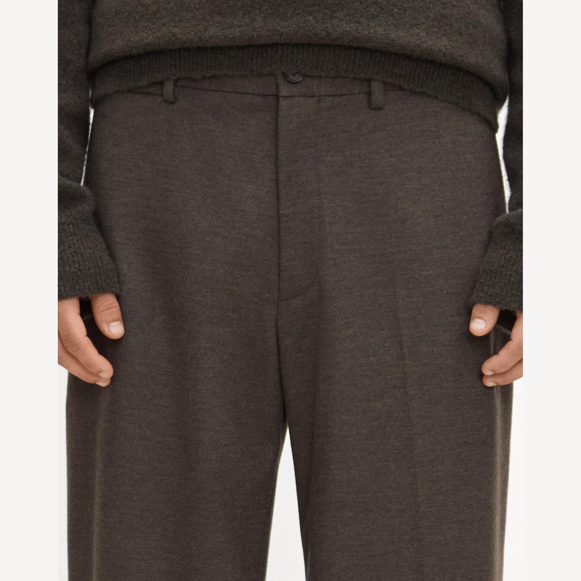 Zaine Drawstring Pant in Wool-Blend Knit