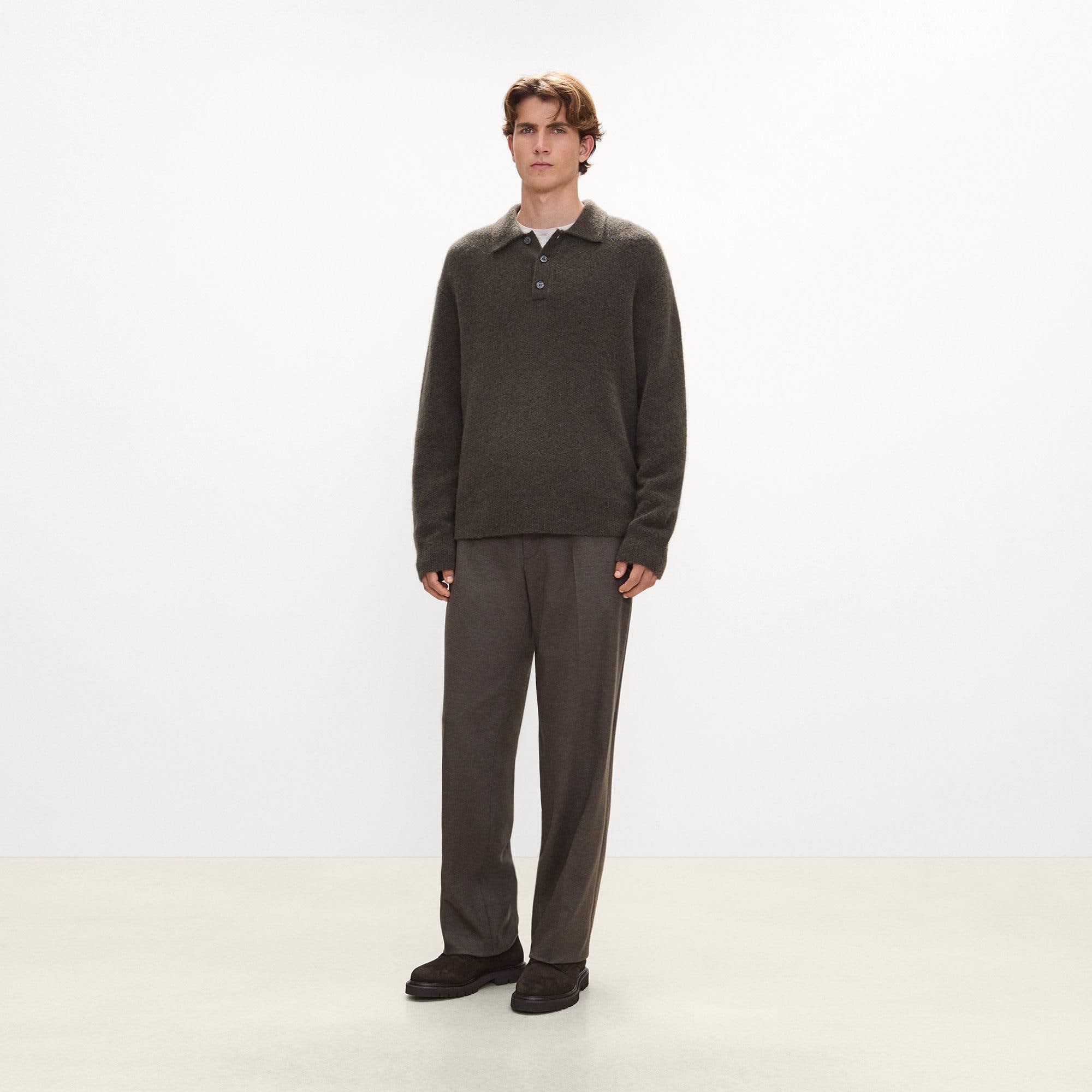 Zaine Drawstring Pant in Wool-Blend Knit