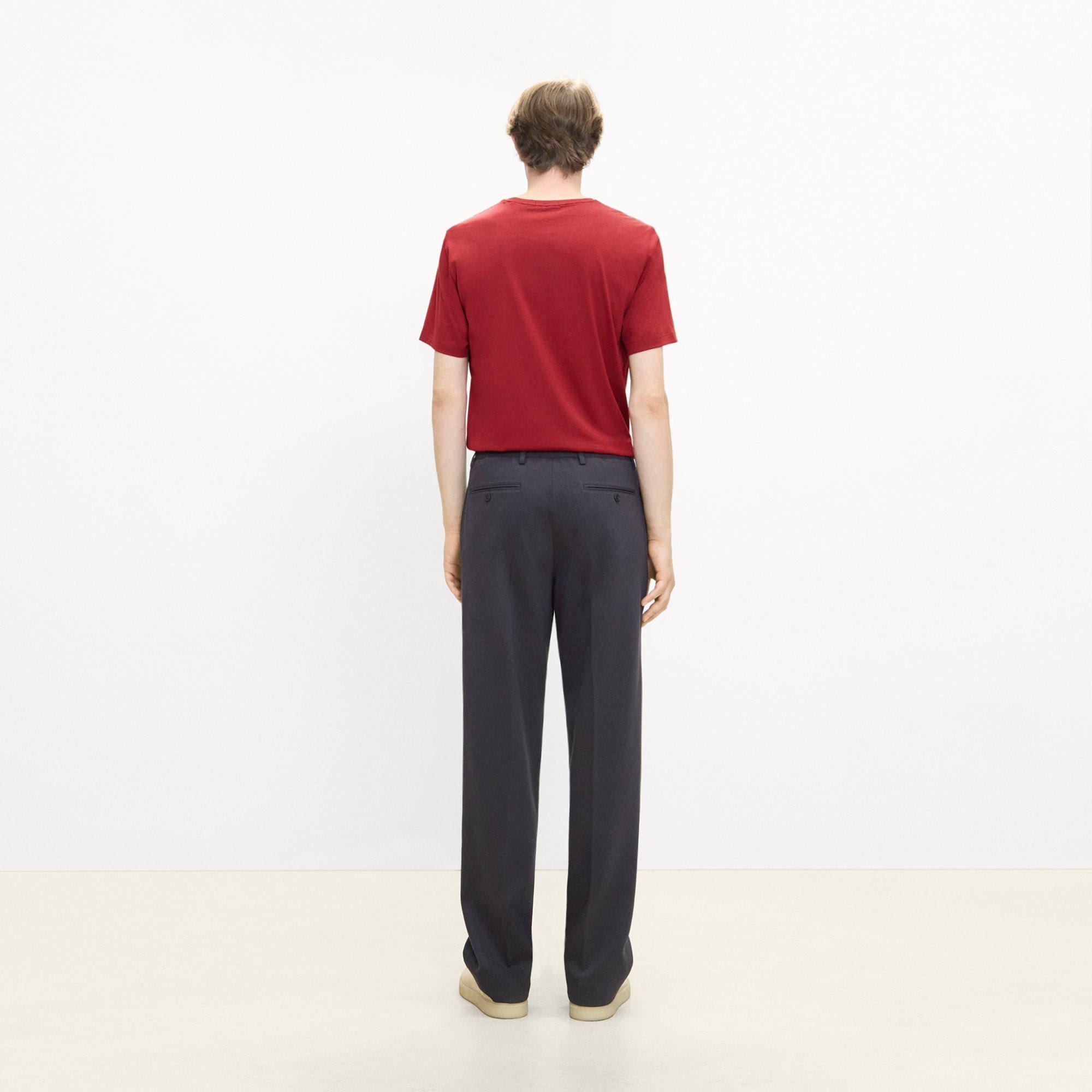 Straight Pant in Knit Twill