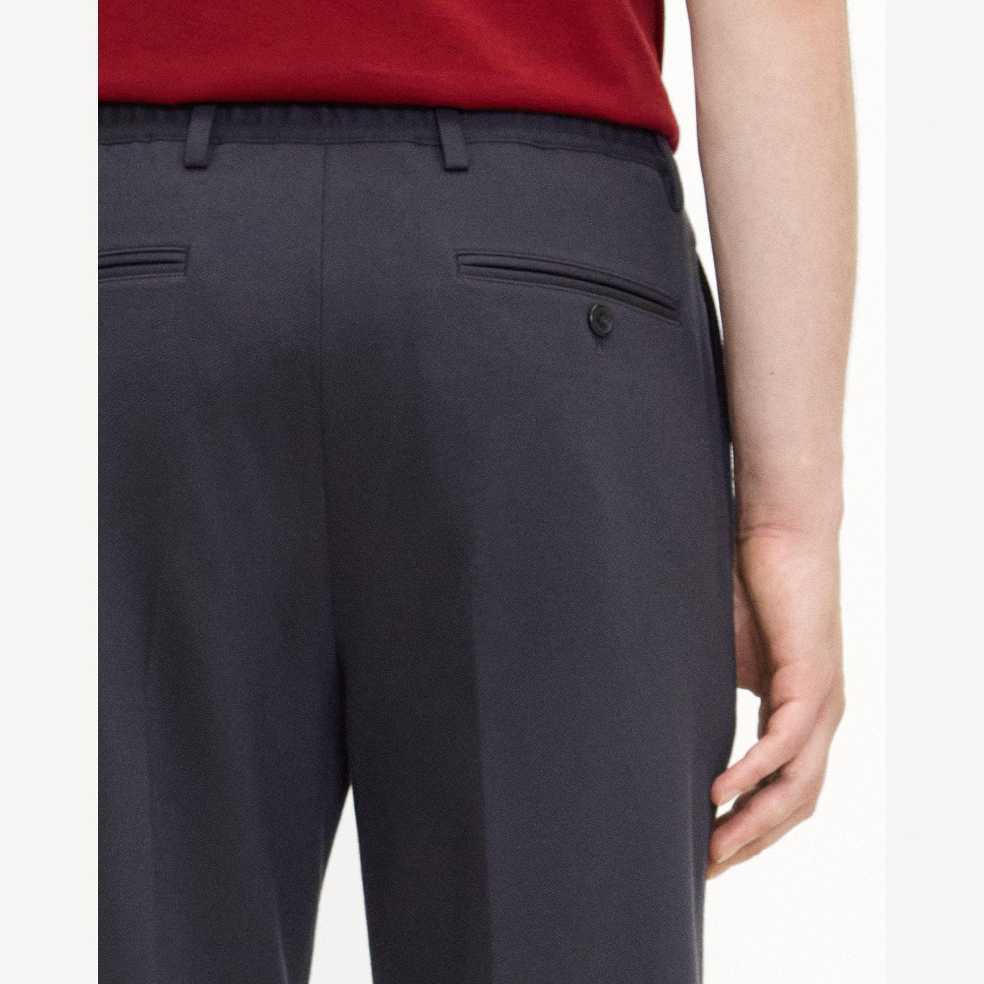 Straight Pant in Knit Twill