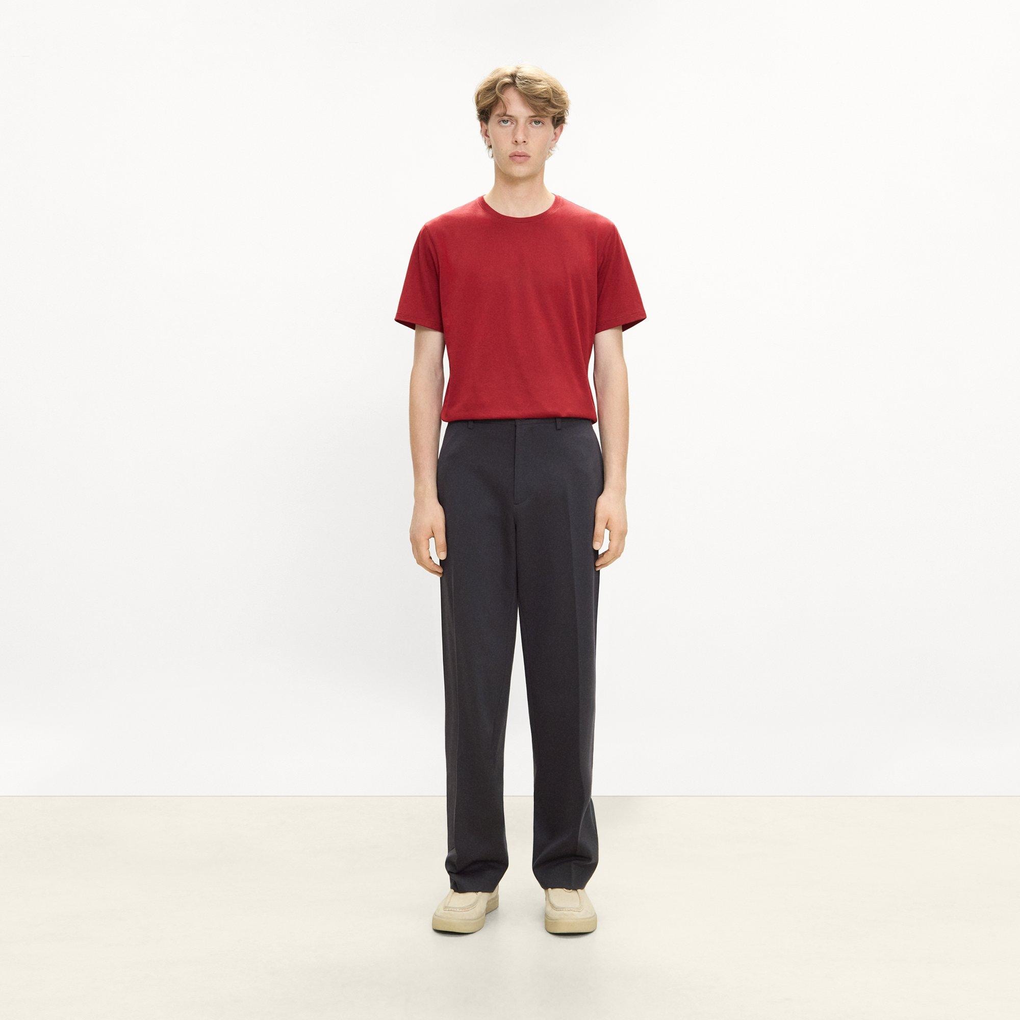 Straight Pant in Knit Twill