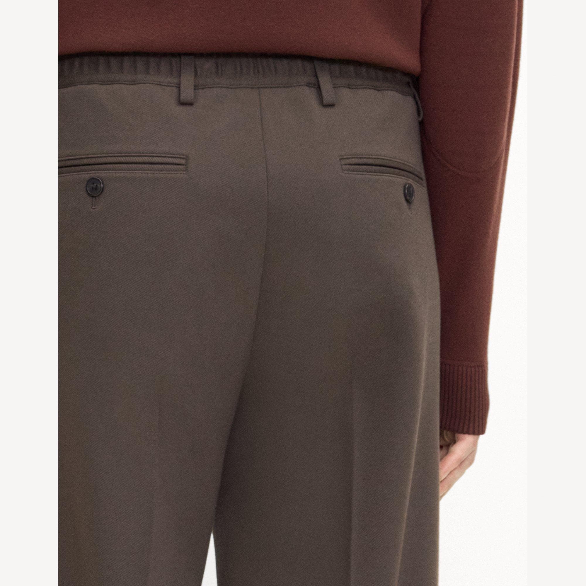 Straight Pant in Knit Twill