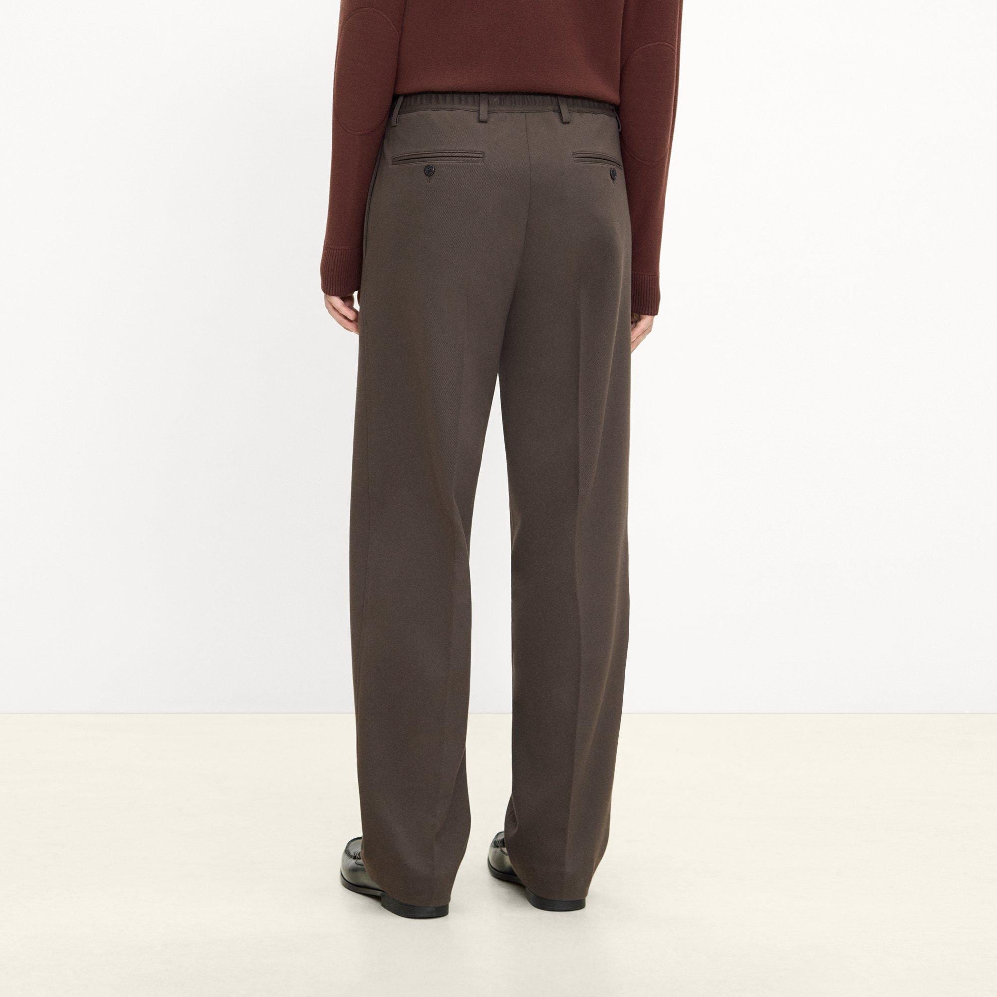 Straight Pant in Knit Twill