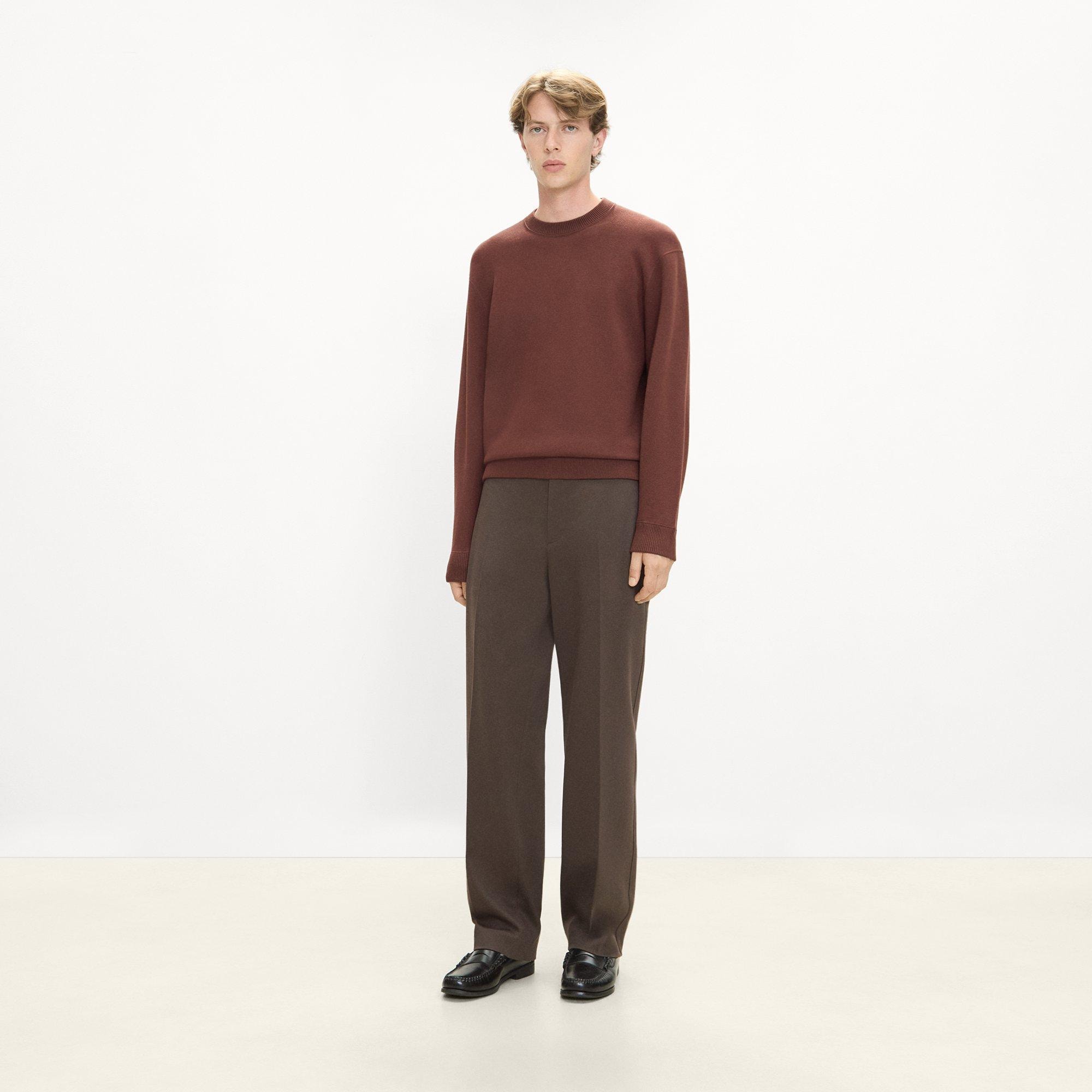 Straight Pant in Knit Twill
