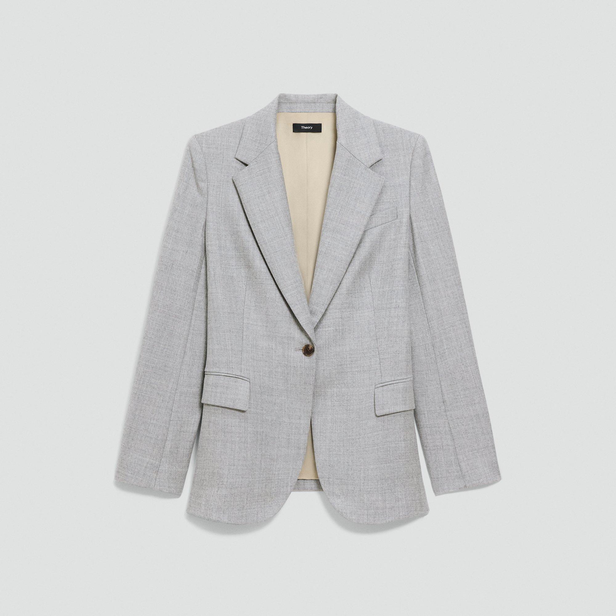 Lynnia Blazer in Sleek Flannel