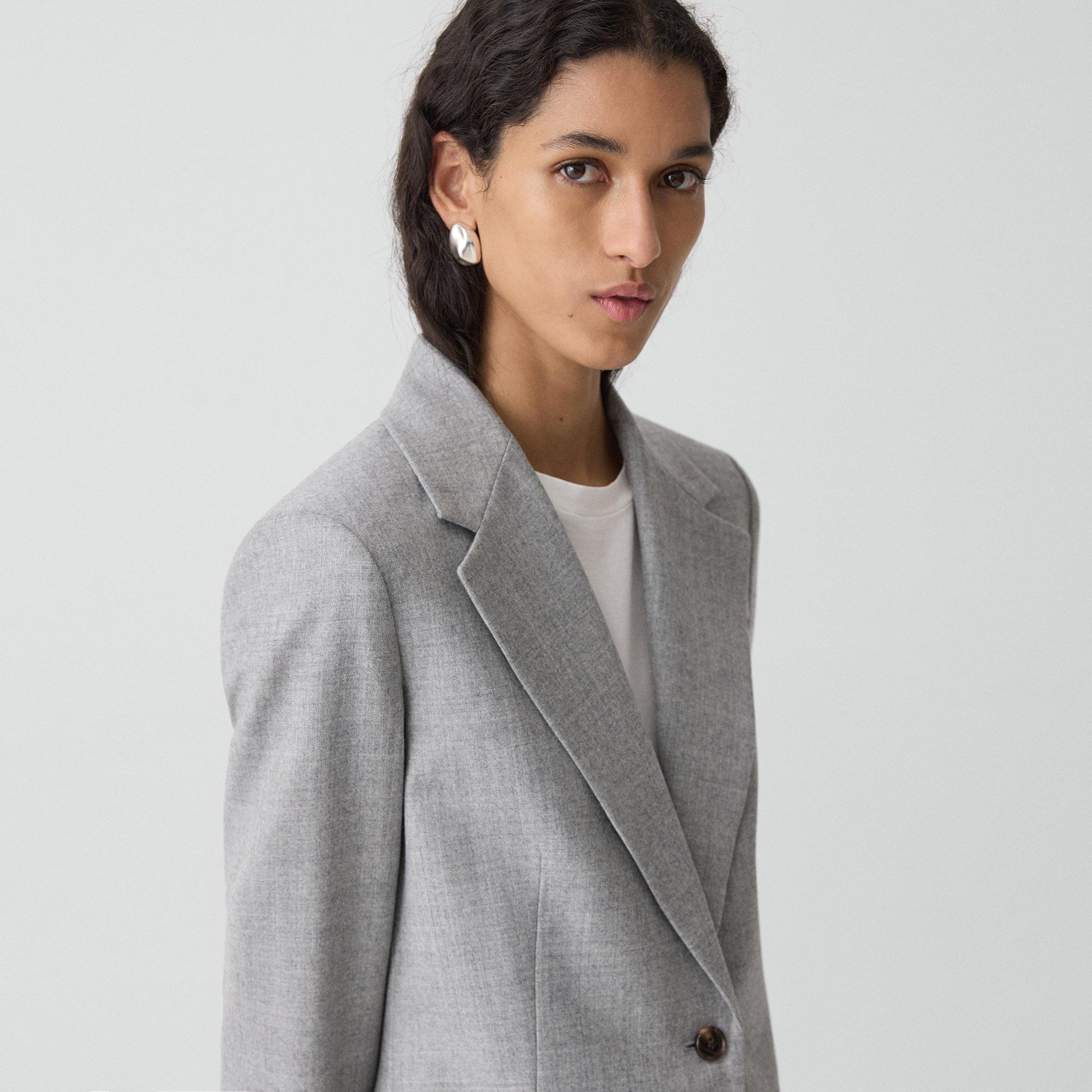 Lynnia Blazer in Sleek Flannel