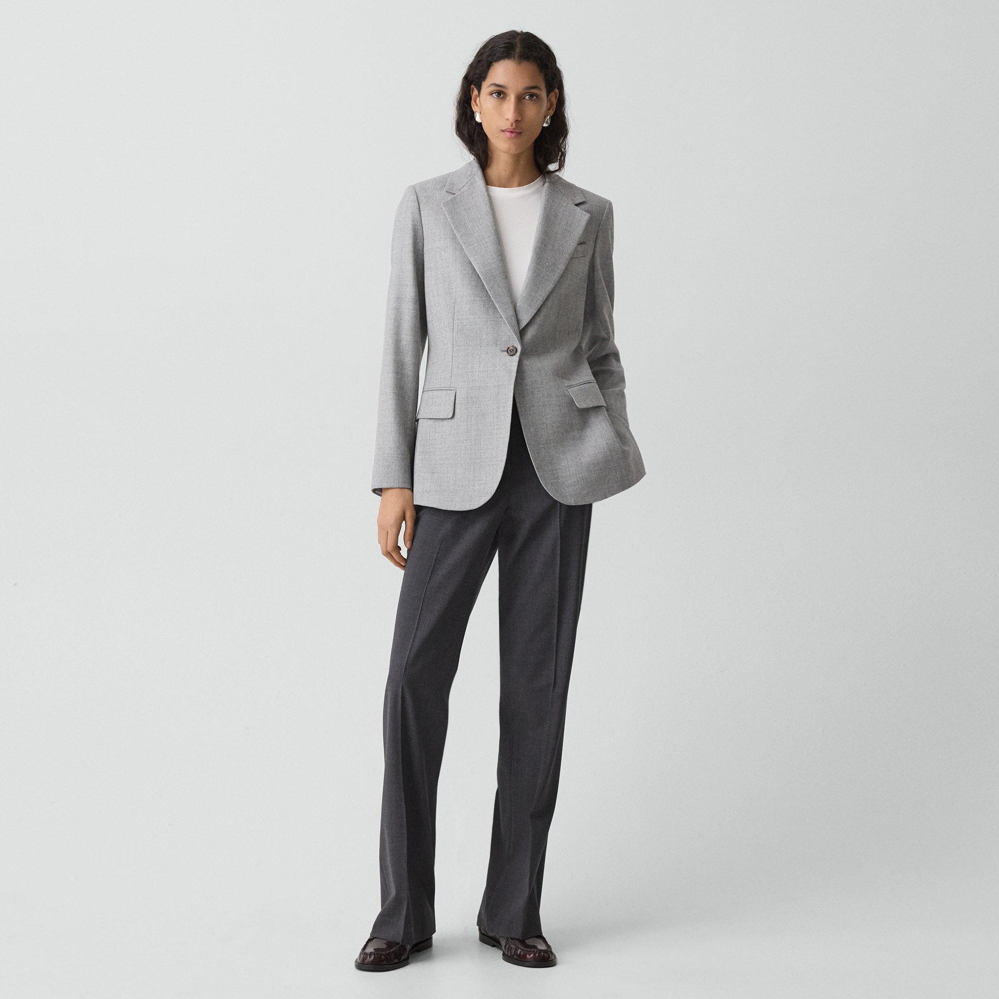 Lynnia Blazer in Sleek Flannel