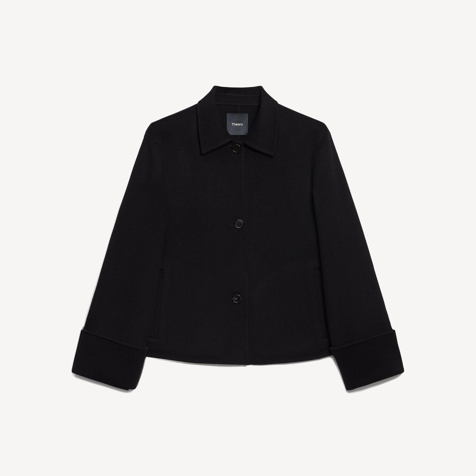 Boxy Cuff Jacket in Double-Face Wool-Cashmere