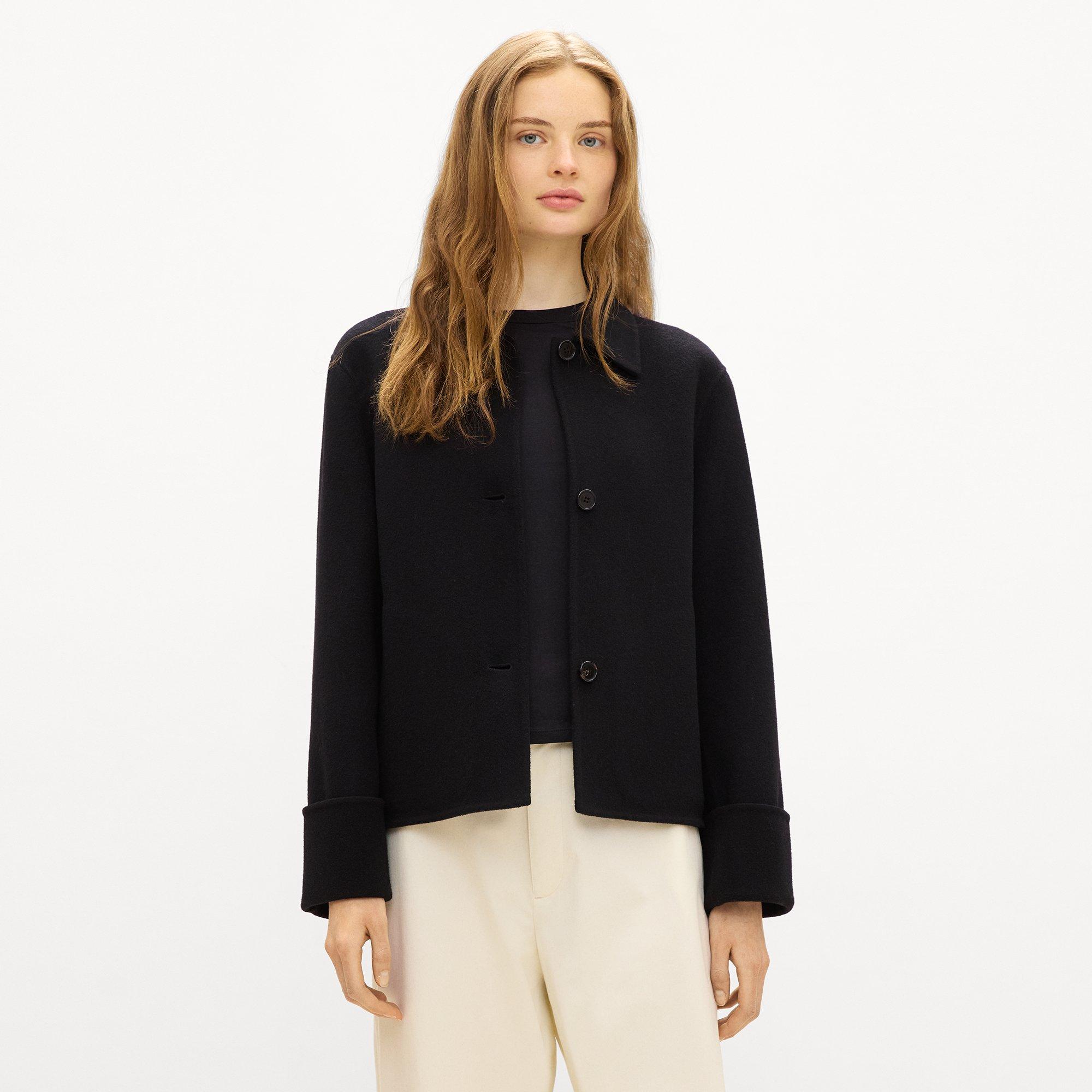 Boxy Cuff Jacket in Double-Face Wool-Cashmere