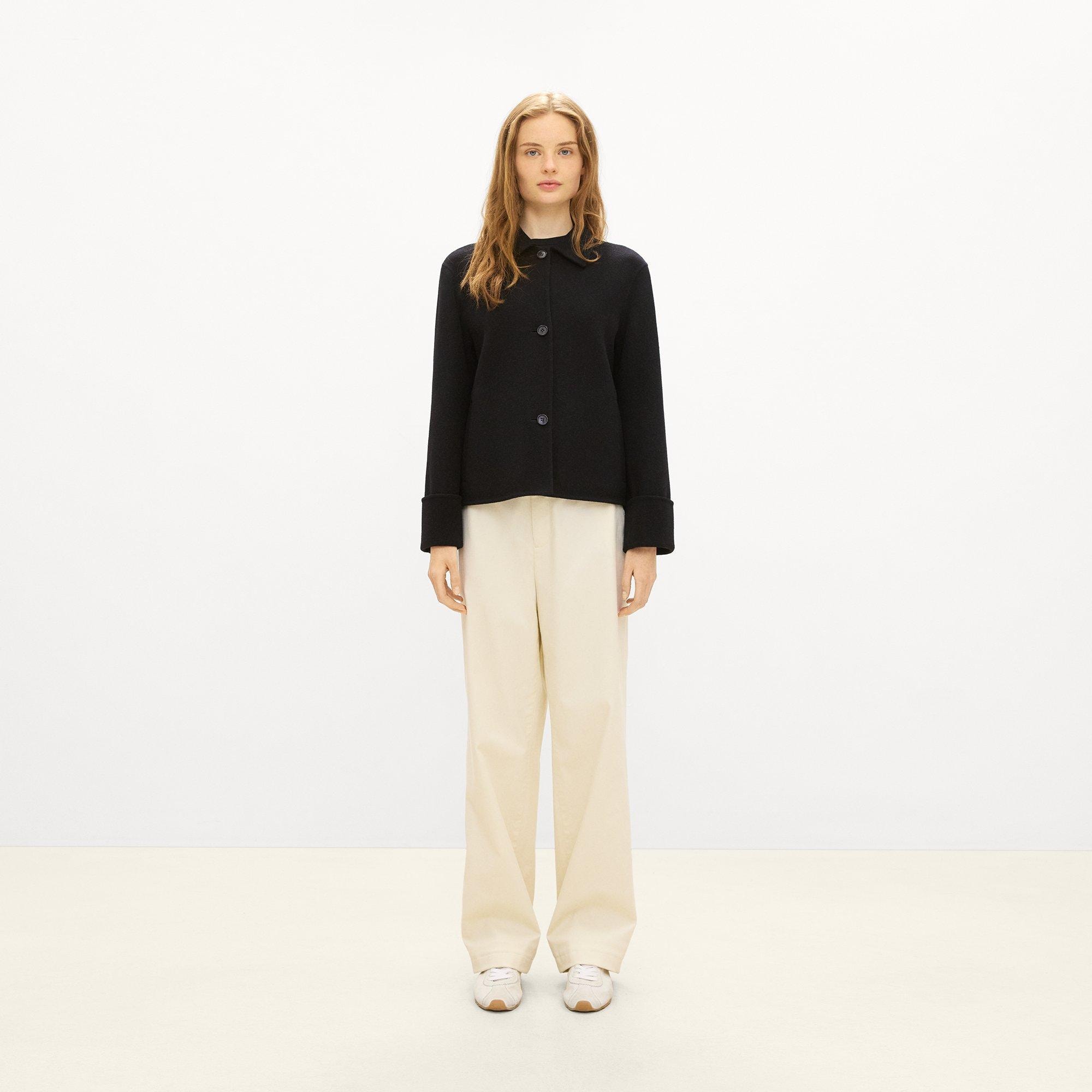 Boxy Cuff Jacket in Double-Face Wool-Cashmere