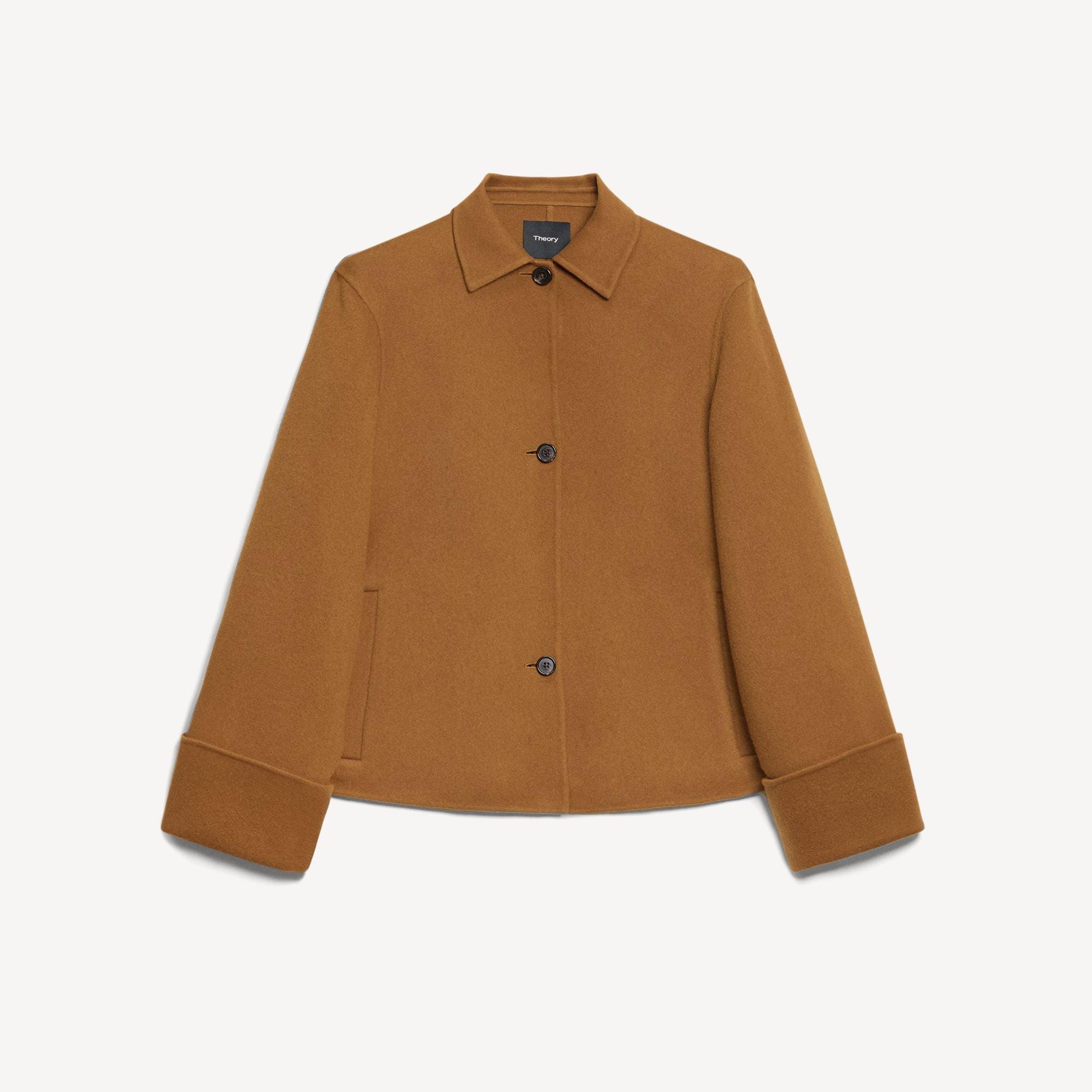 Boxy Cuff Jacket in Double-Face Wool-Cashmere