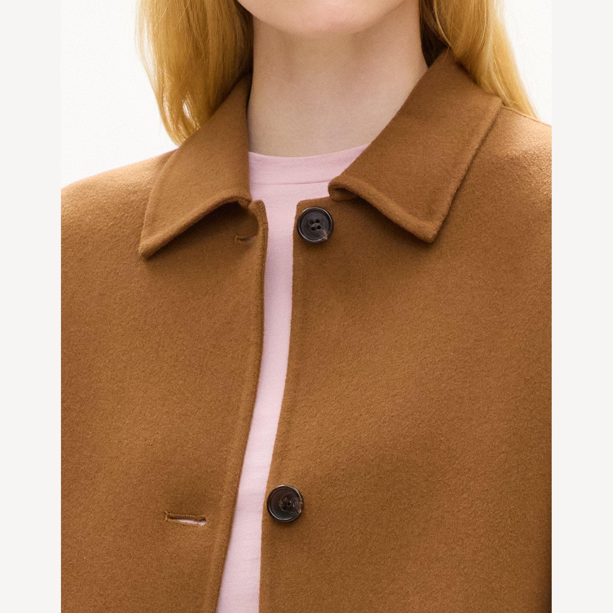 Boxy Cuff Jacket in Double-Face Wool-Cashmere